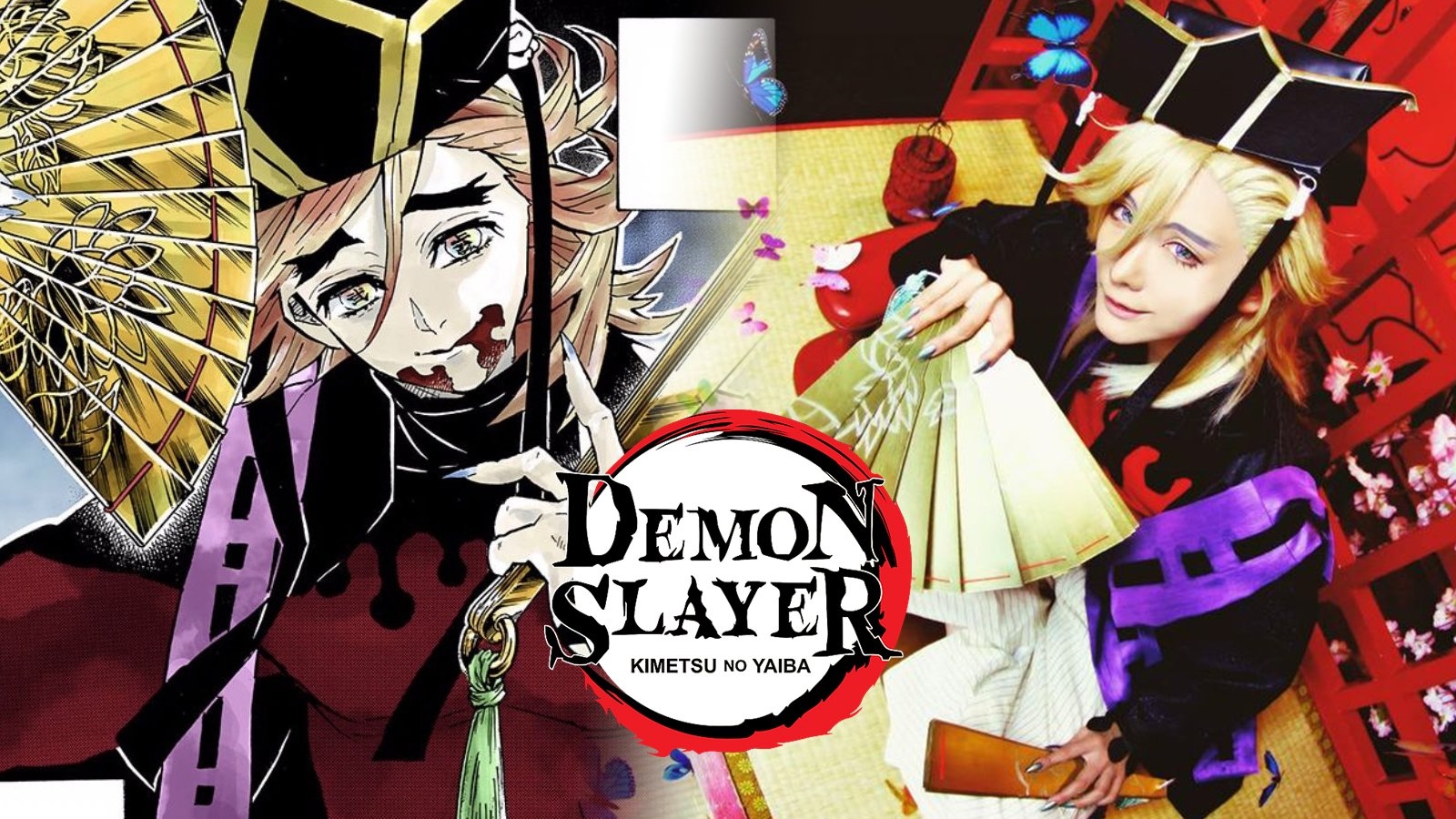 1600x900 Demon Slayer cosplayer transforms into cunning demon Doma, Desktop