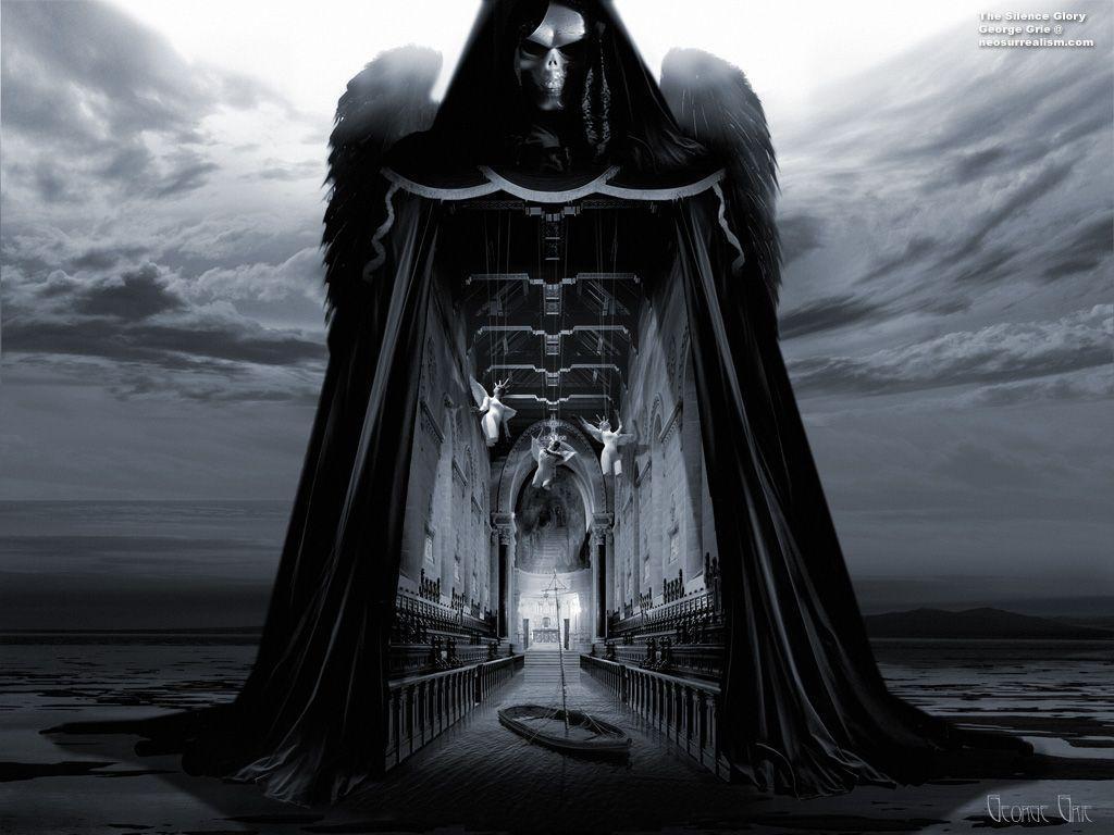 1030x770 Modern art surrealism. Angel, Angel of death and Print poster, Desktop