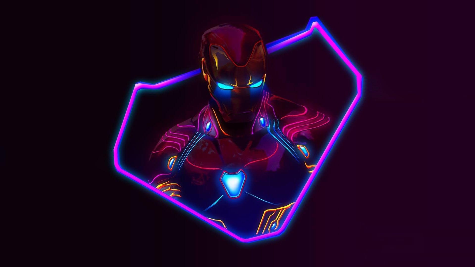 1920x1080 Neon Avengers Desktop Wallpaper Neon Wallpaper 4k, HD, Desktop