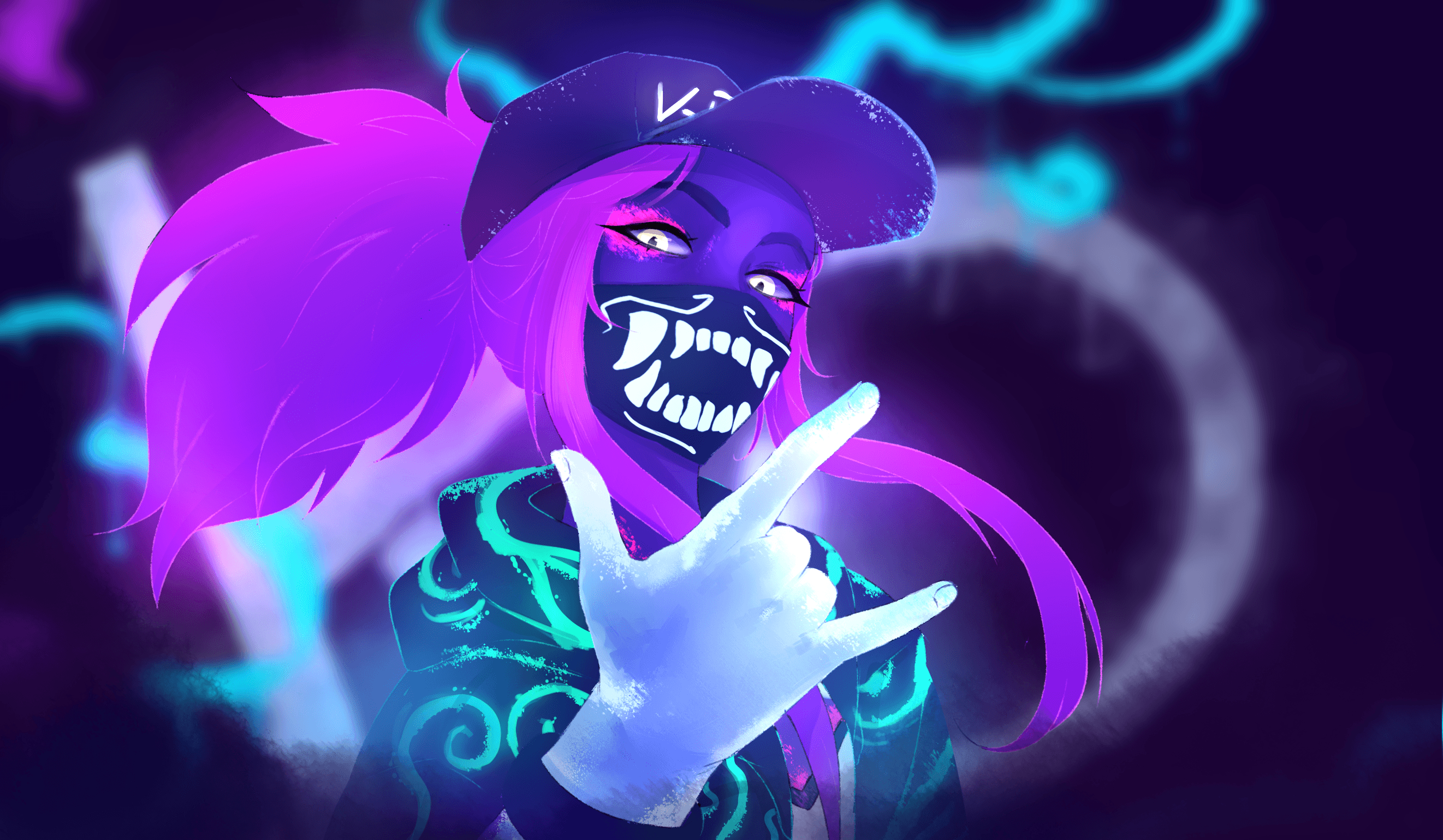 2650x1540 Kda Akali Skin Wallpaper by Skailak Wallpaper and Free Stock, Desktop