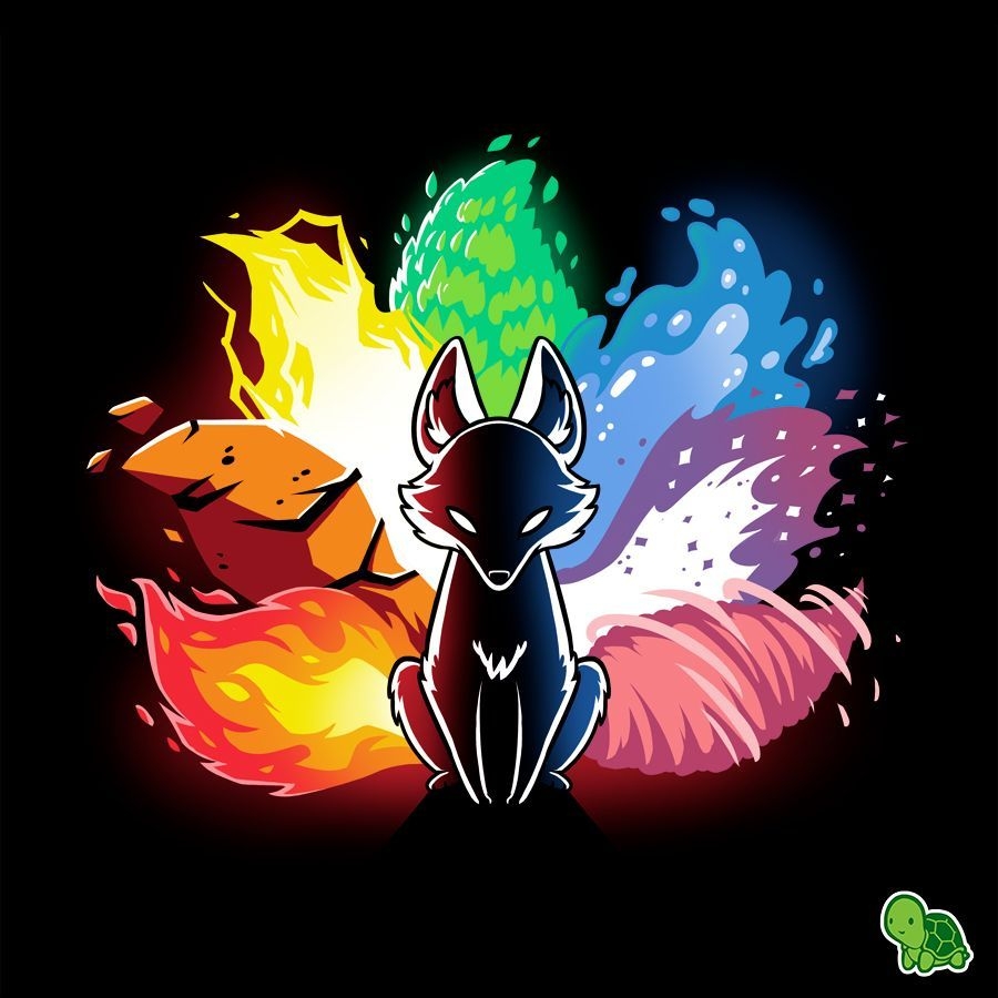 900x900 Elemental Kitsune. Pintura de raposa.com, Phone