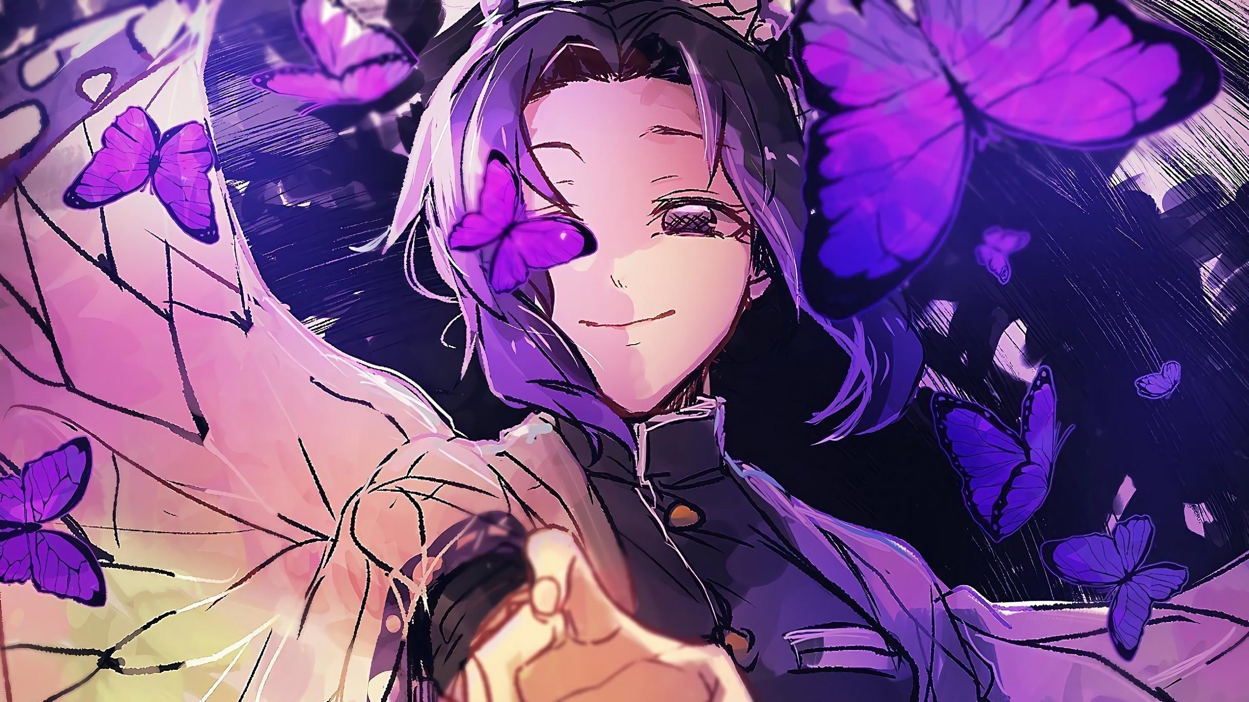 2560x1440 Shinobu Kocho from Kimetsu no Yaiba Anime Wallpaper 4k Ultra HD ID, Desktop