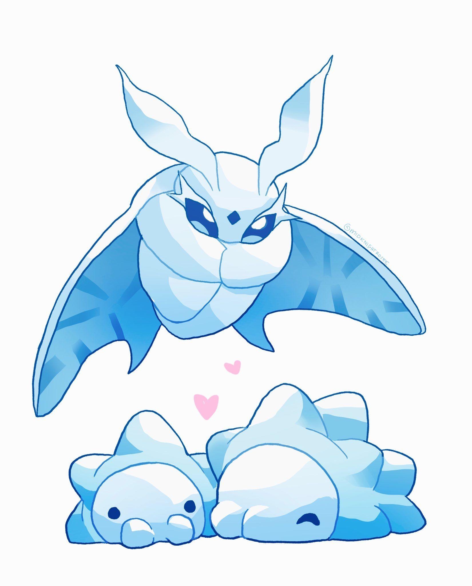 1650x2050 artist not credited Snom and Frosmoth. Pokemon, Pokemon, Phone