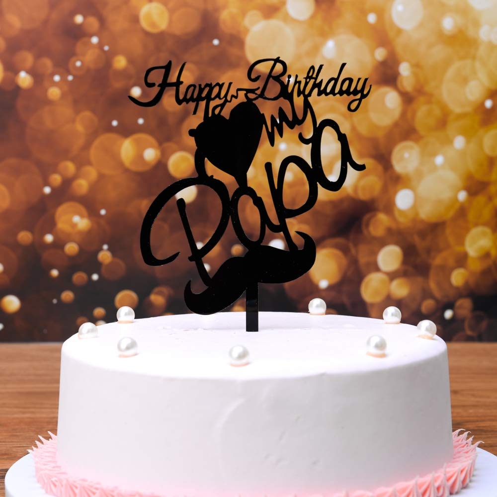 1000x1000 Happy Birthday My Papa Cake Topper, Dad Birthday Gift, Dad Birthday Card, Papa Birthday Present, Grocery & Gourmet Food, Phone