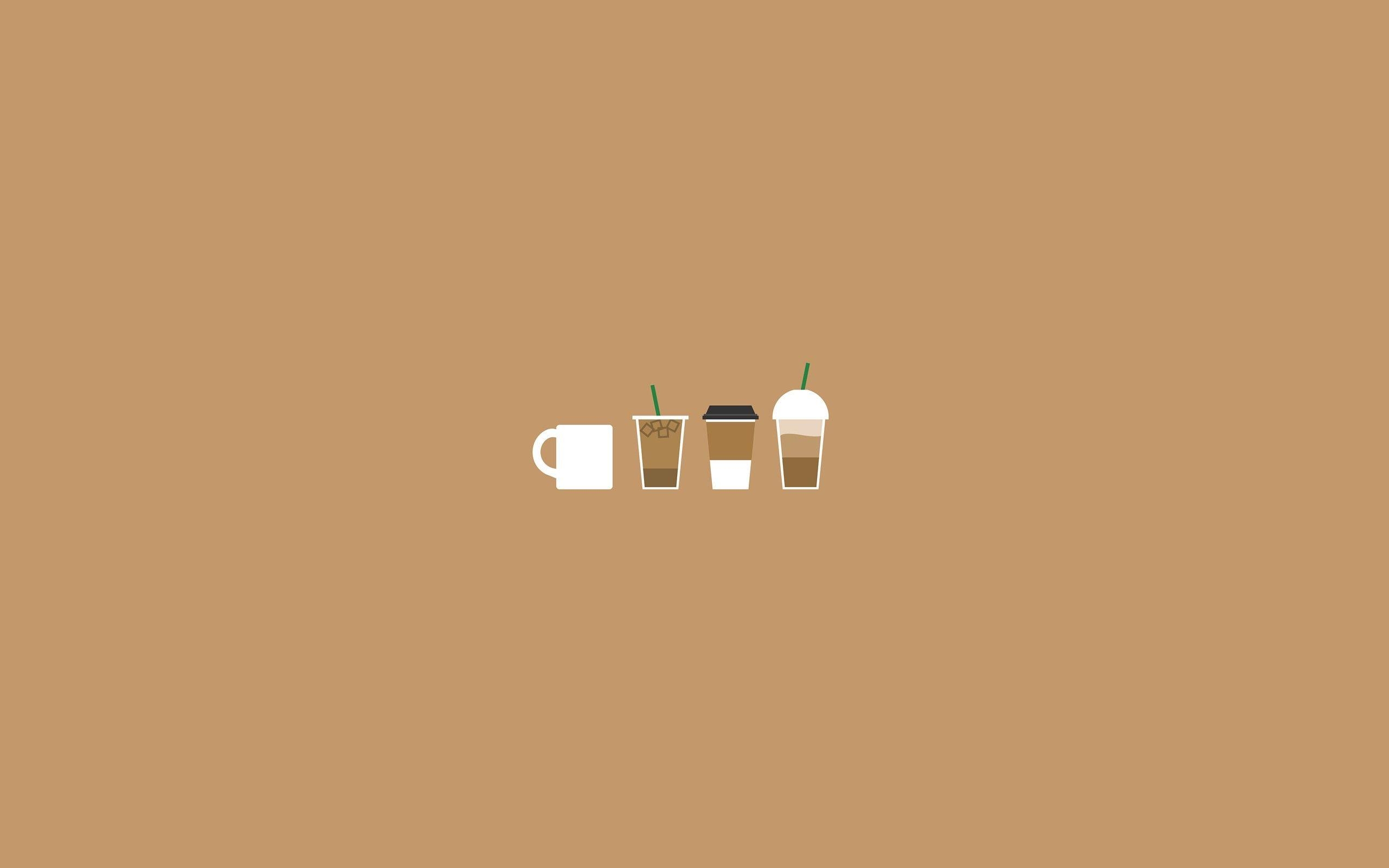 2560x1600 Coffee Illustration wallpaper. Minimalist desktop wallpaper, Desktop wallpaper simple, Aesthetic desktop wallpaper, Desktop