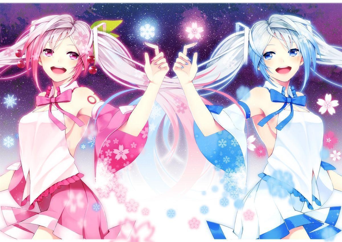 1200x860 Snow Miku and Sakura Miku. Hatsune Miku, fantastic, Desktop