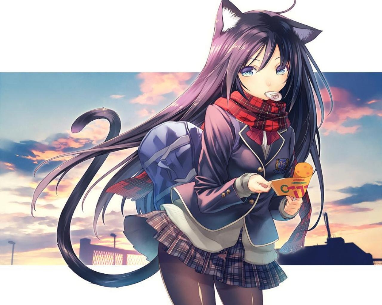 1280x1030 Cute Anime Cat Girl Wallpaper.wallpaperaccess.com, Desktop