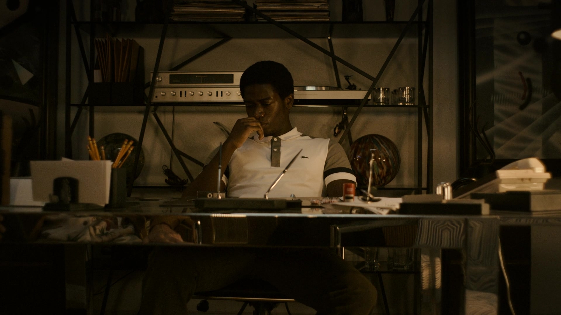 1920x1080 Lacoste Polo Shirt Of Actor Damson Idris As Franklin Saint In Snowfall S04E05 The Get Back (2021), Desktop