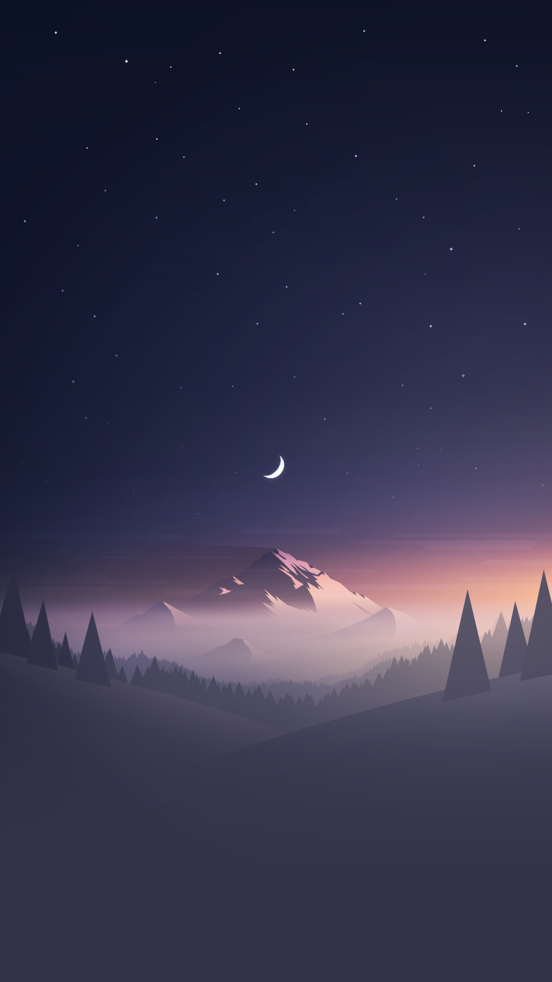 1080x1920 Pacific Northwest. Minimalist wallpaper, Art wallpaper, Landscape illustration, Phone