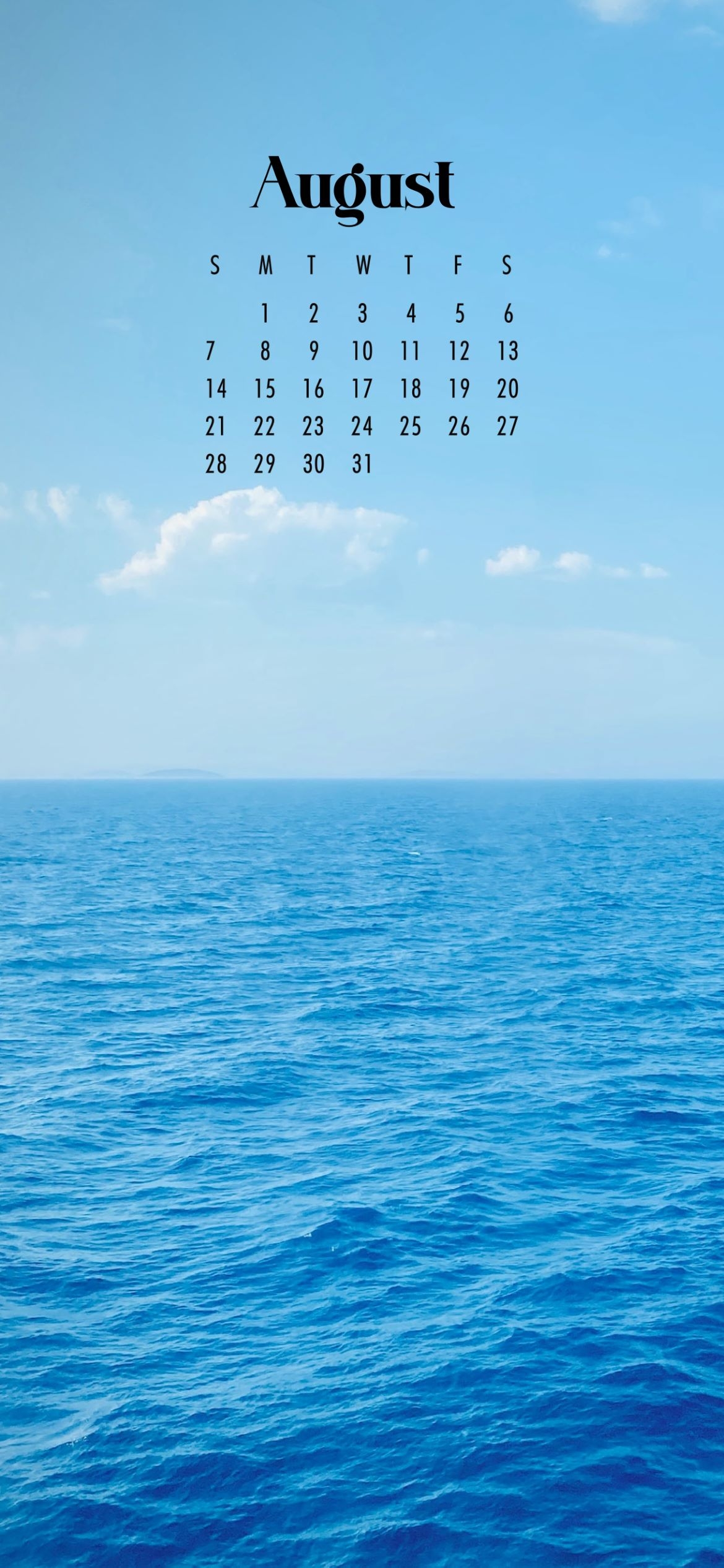 1170x2540 August Calendar Wallpaper Best Desktop & Phone Background, Phone