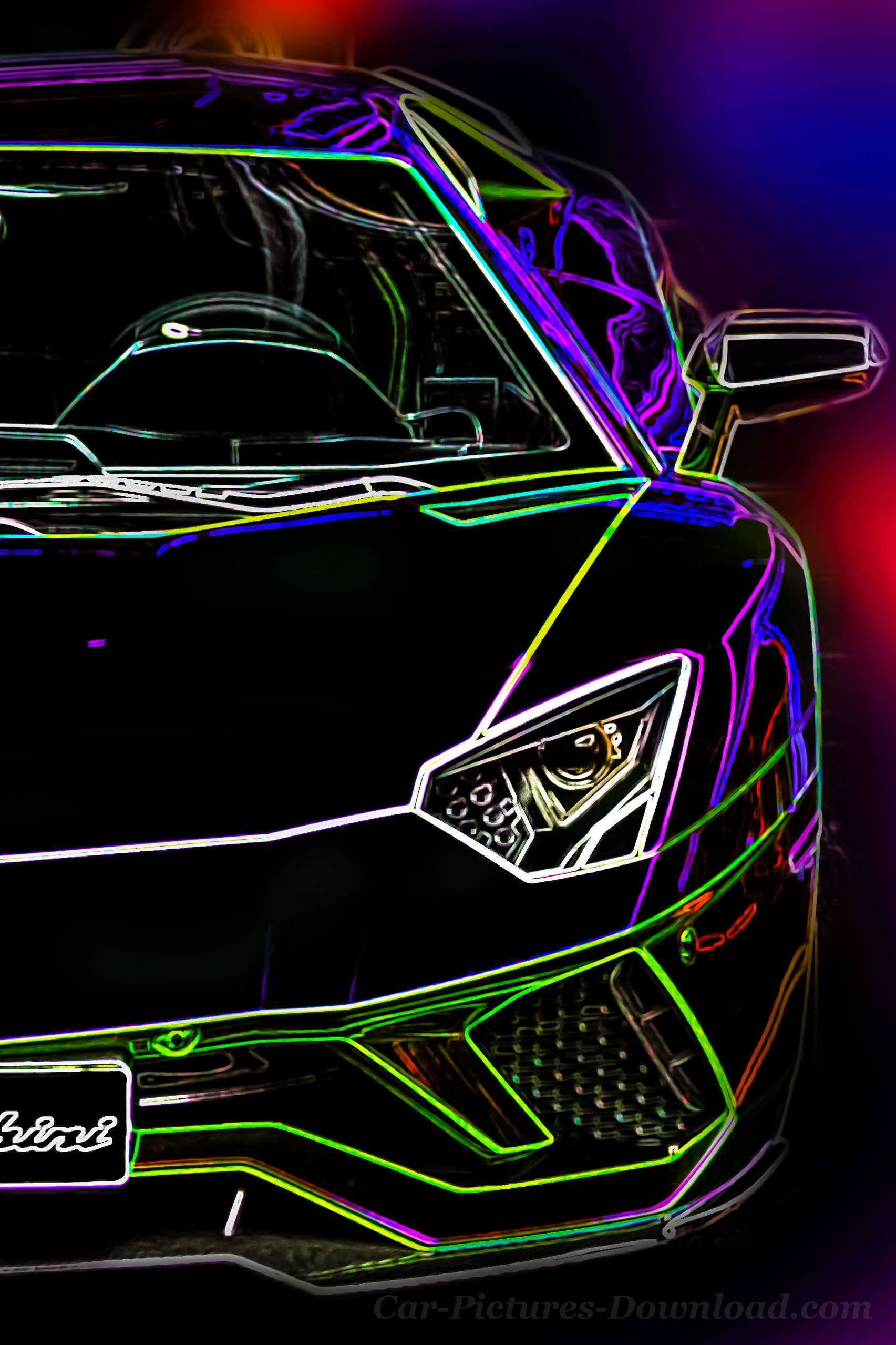 1710x2560 Lamborghini Neon Car Wallpaper Wallpaper Site, Phone