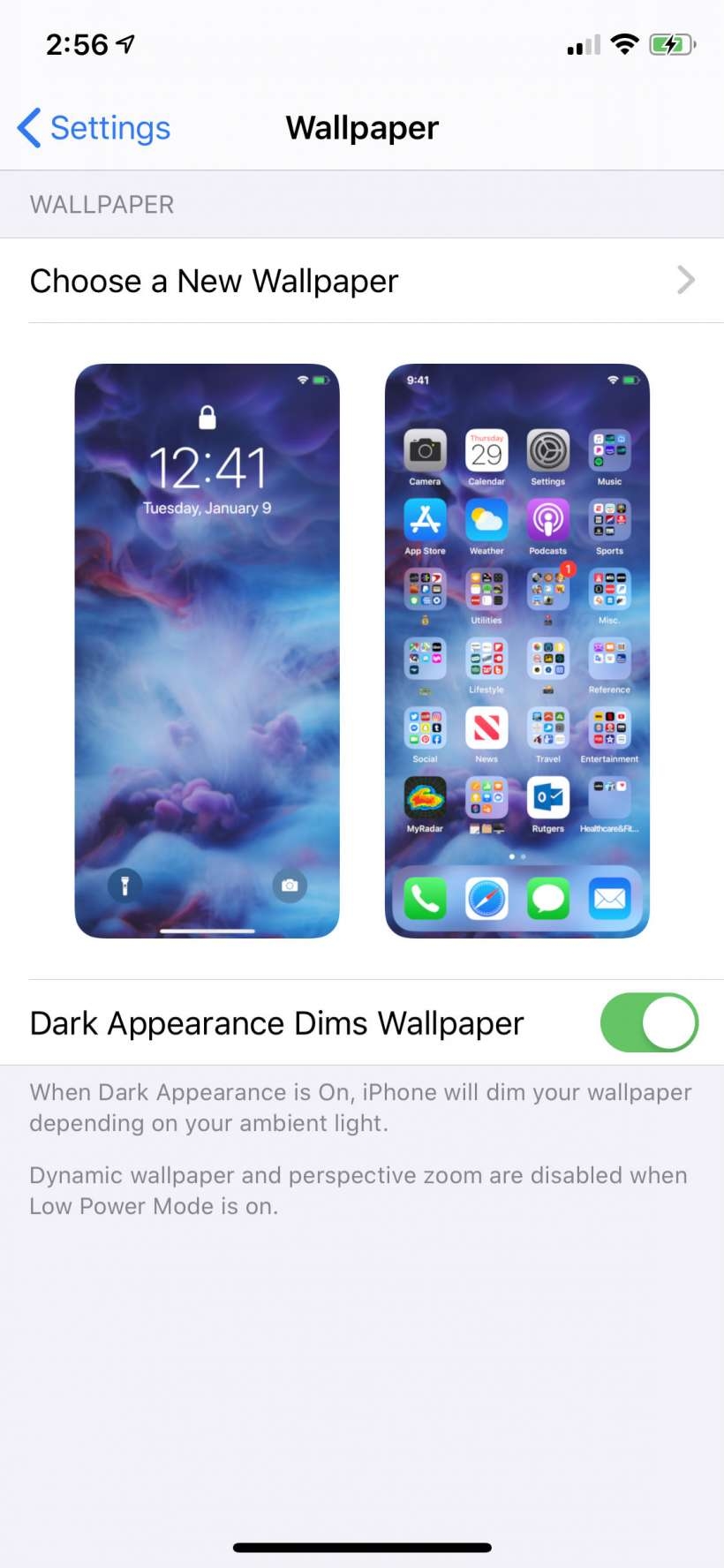 820x1780 How can I automatically dim my iPhone wallpaper when Dark Mode is, Phone