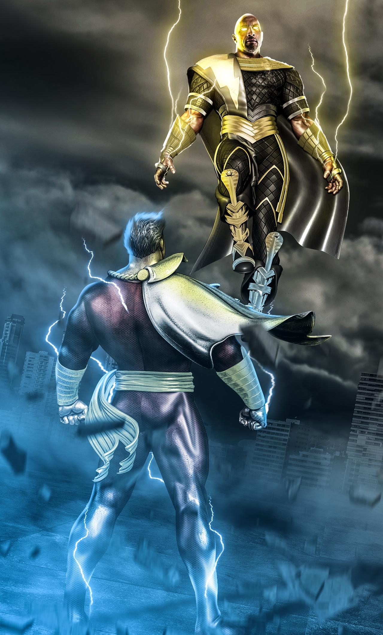 1280x2120 Black Adam Shazam iPhone HD 4k Wallpaper, Image, Phone