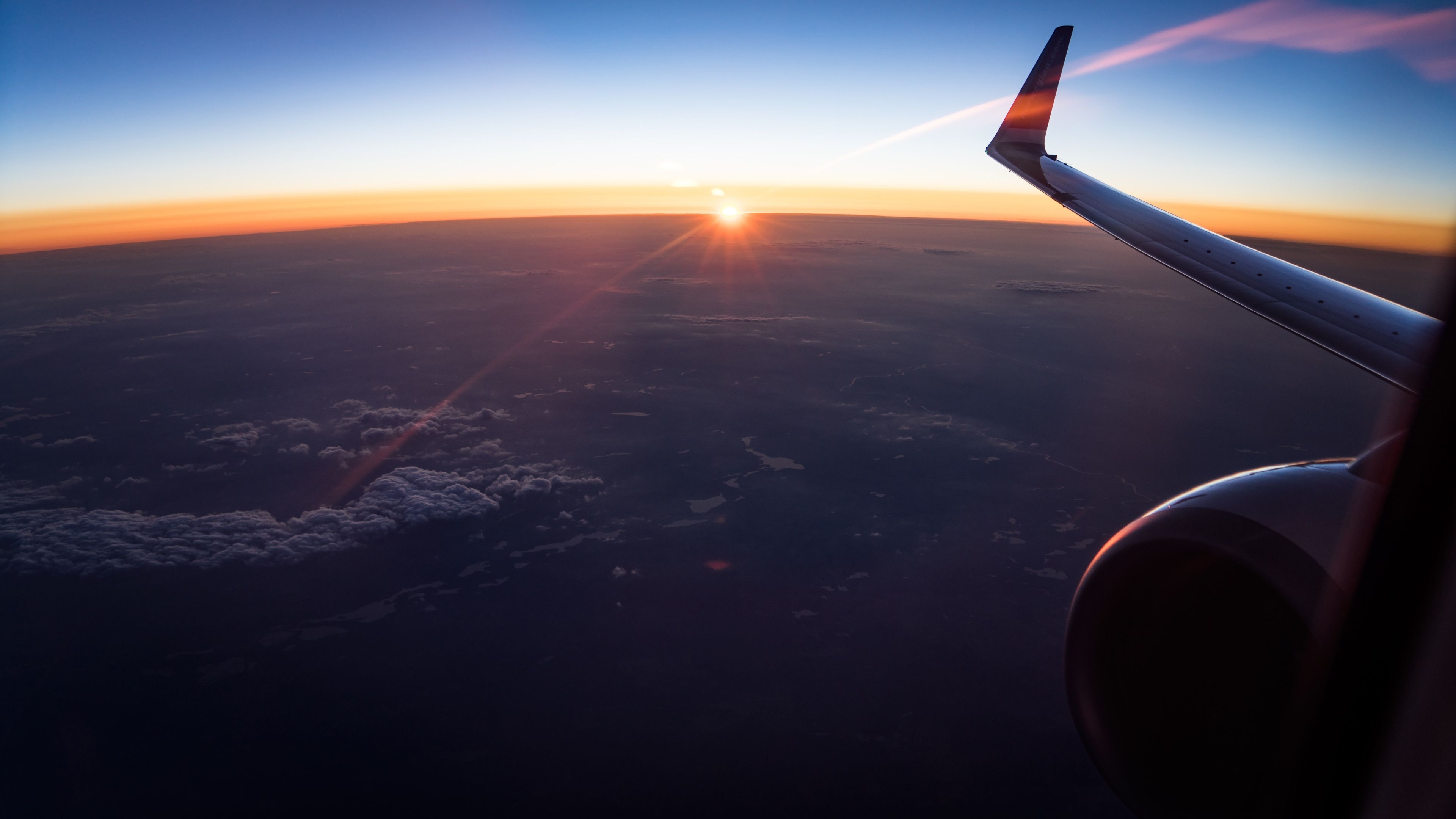 3840x2160 Wallpaper 4k Aerial View Of White Clouds During Sunset Outside, Desktop