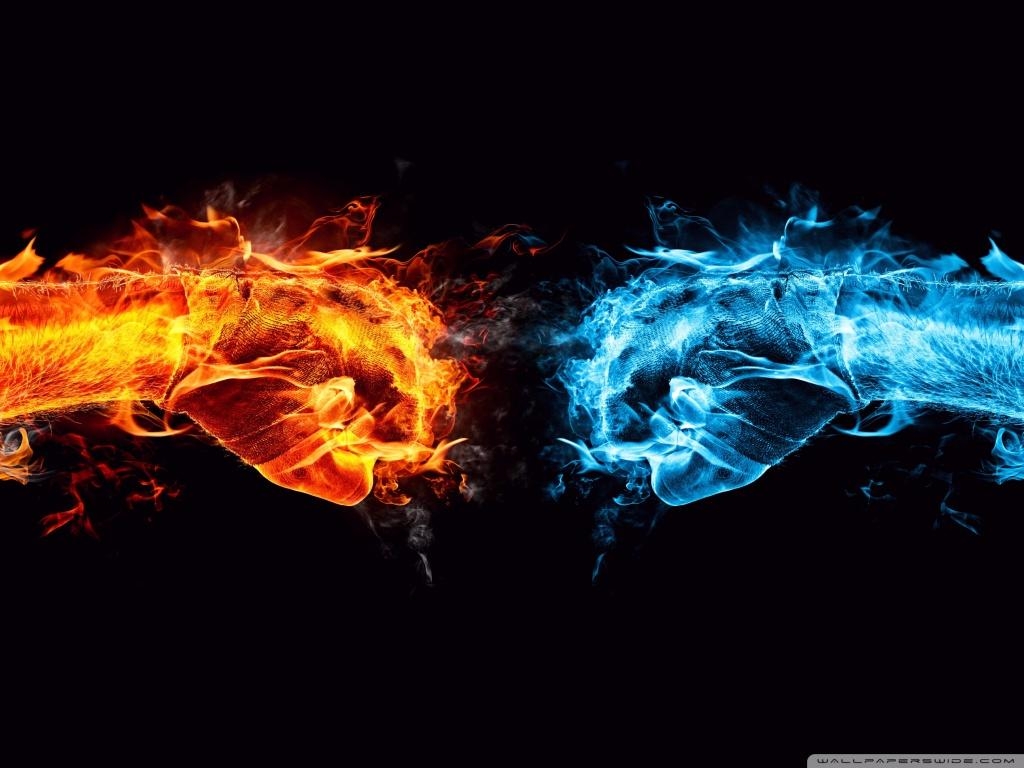 1030x770 Fire Fist vs Water Fist ❤ 4K HD Desktop Wallpaper for 4K Ultra HD, Desktop