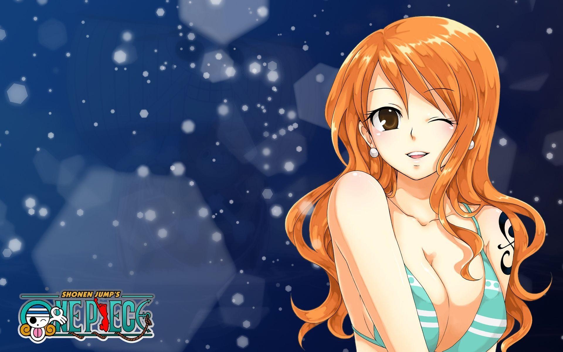 1920x1200 Hot Nami Desktop One Piece Wallpaper. Gadis animasi, Desktop