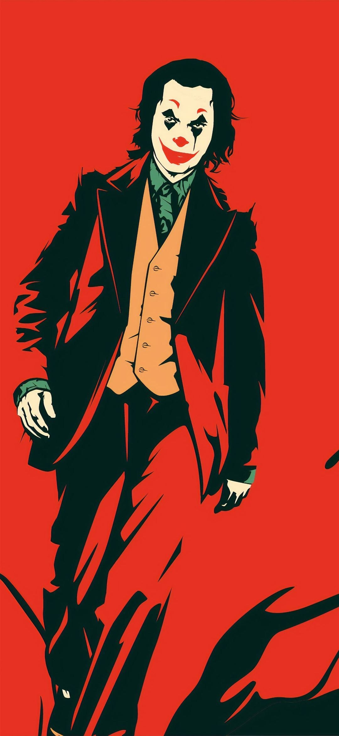 1080x2340 joker red 4k iPhone 12 Wallpaper Free Download, Phone