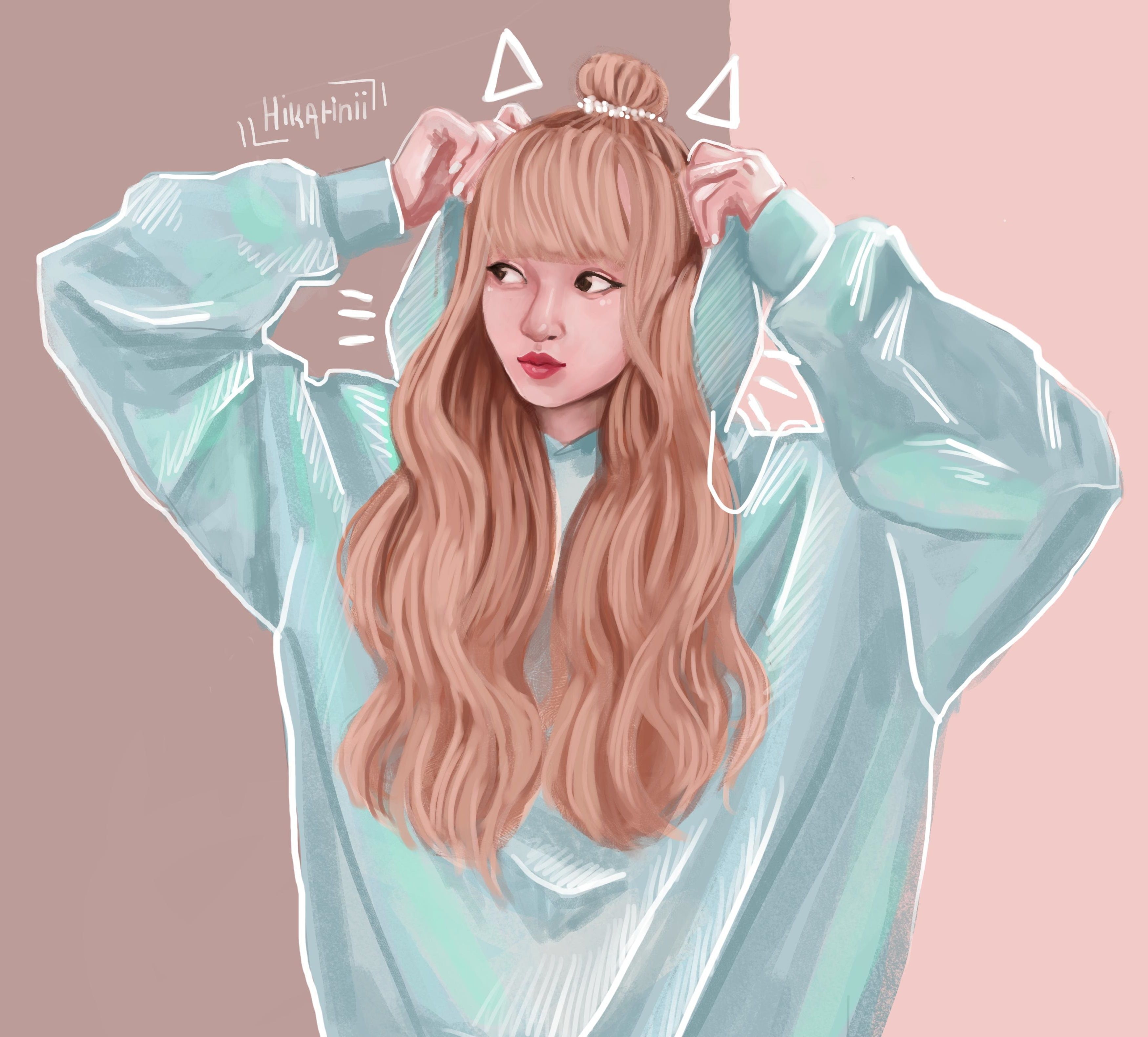 3500x3170 Lisa. Pls. Support Blackpink. Lalisa, Fanart kpop, Desenhos kawaii, Desktop