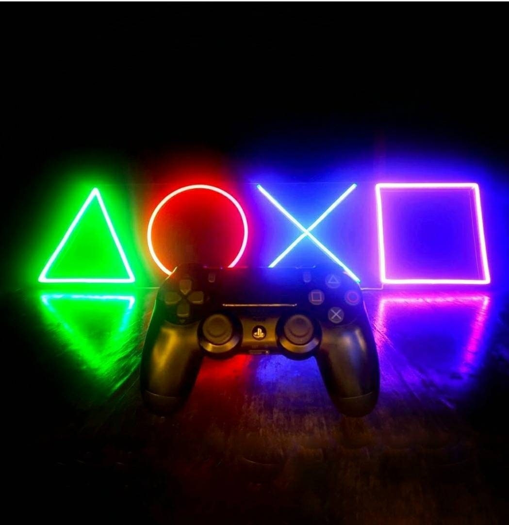 1050x1090 Gaming Sony Playstation LED Neon Sign New Custom Made, Phone