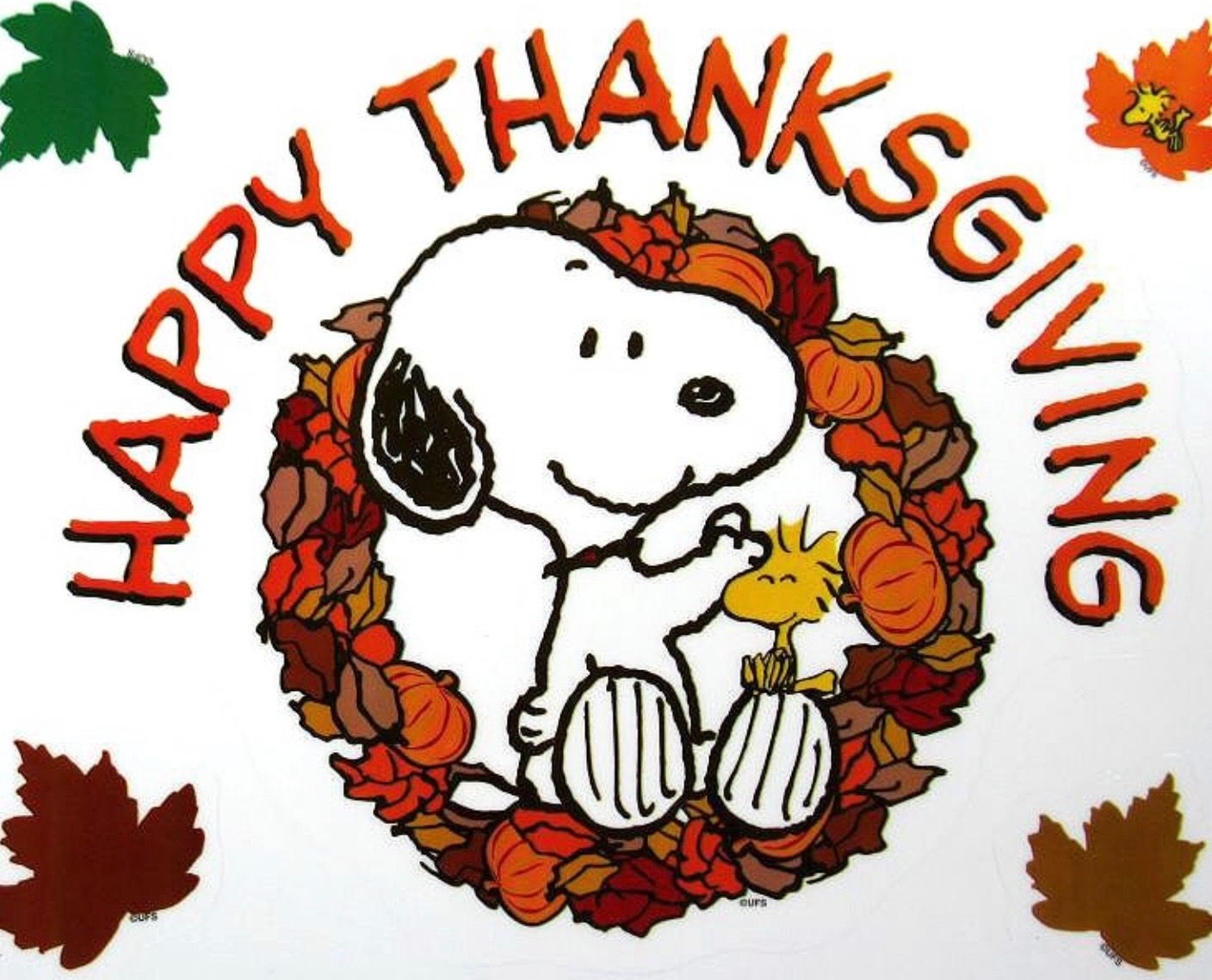 1410x1140 Snoopy Happy Thanksgiving Wreath Image Picture, Photo, and Image for Facebook, Tumblr, , and Twitter, Desktop