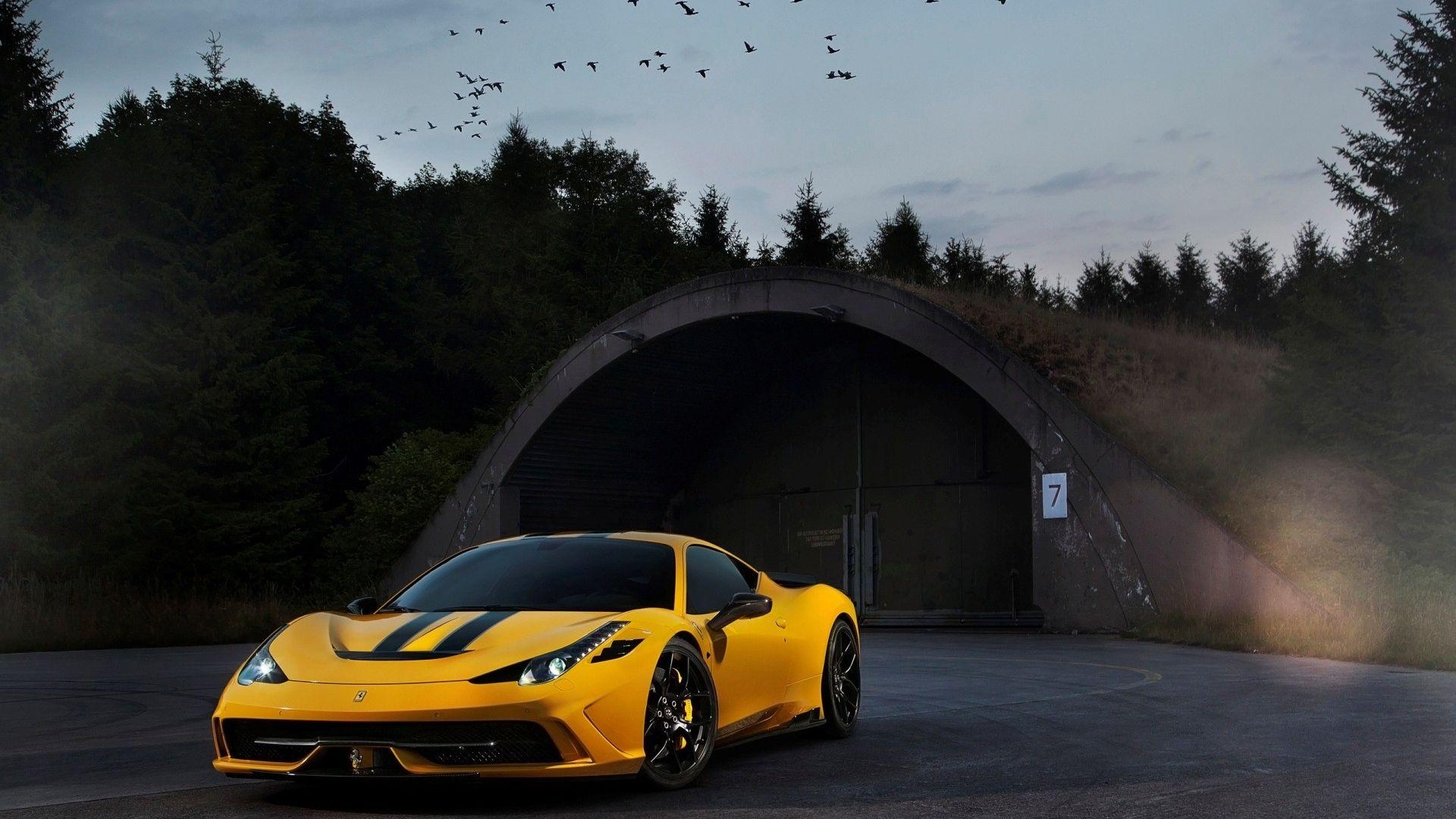 1920x1080 Yellow Novitec Rosso Ferrari 458 Wallpaper, Desktop