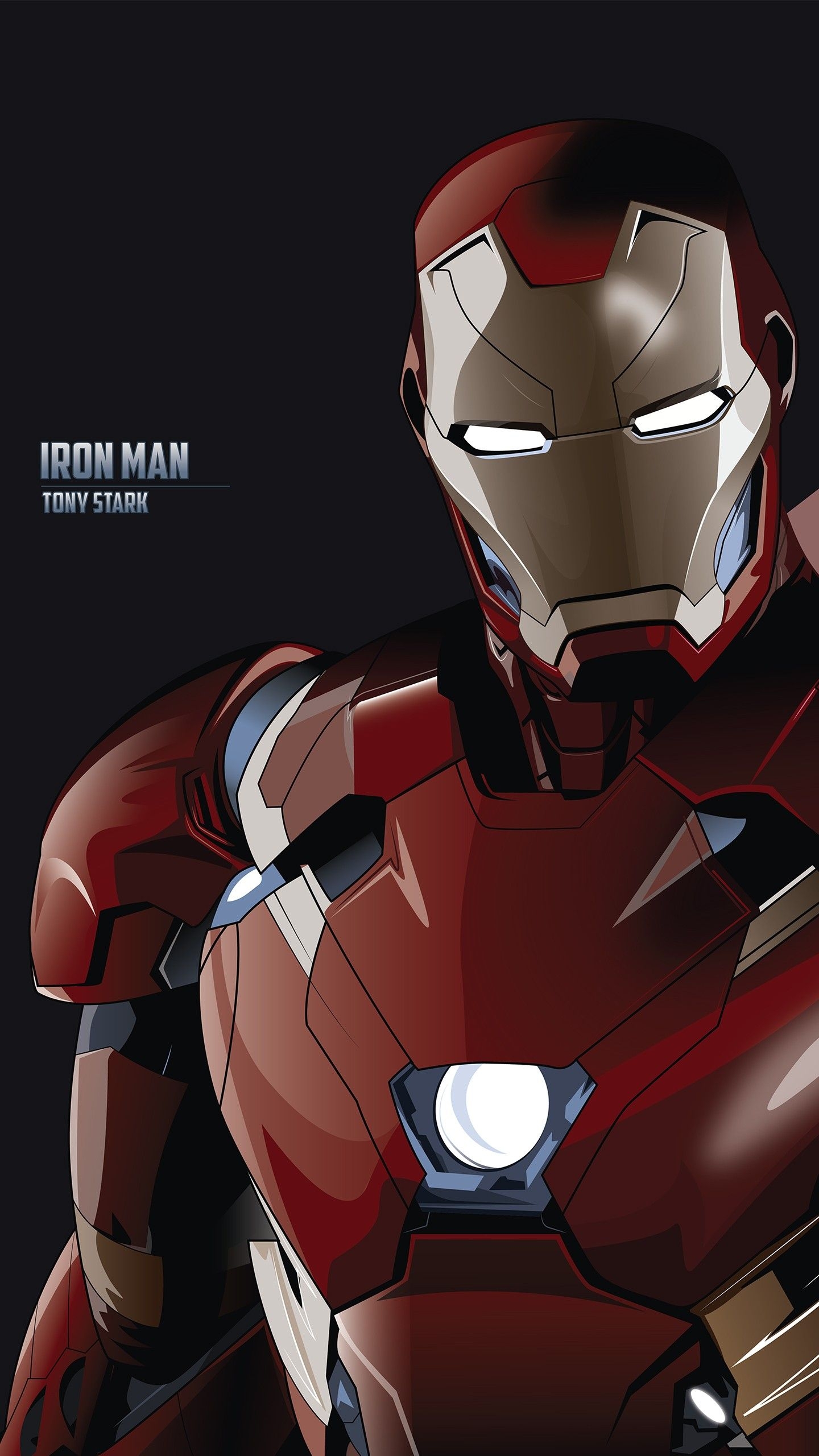 1440x2560 Tony Stark Iron Man Minimal 4K Wallpaper, Phone