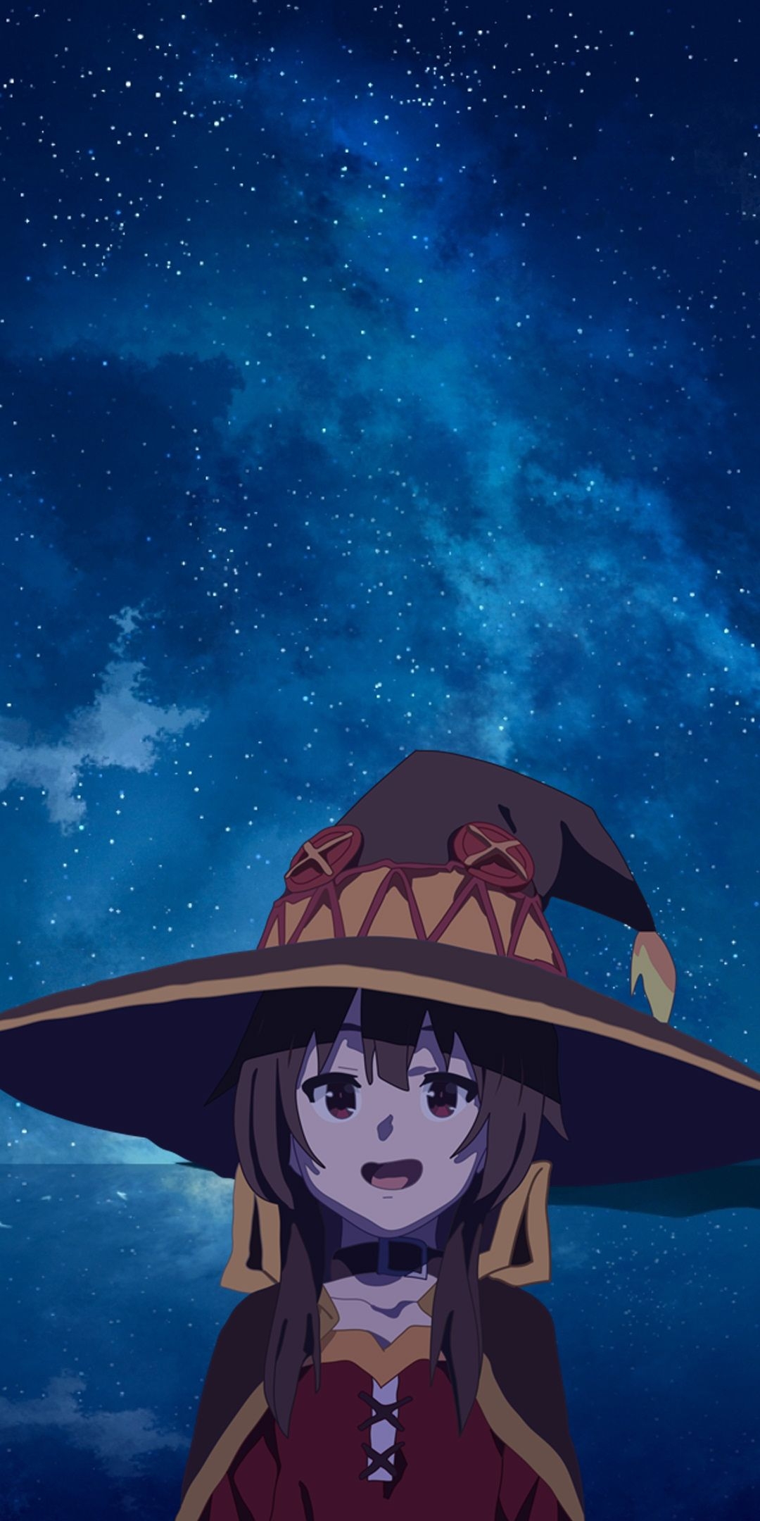 1080x2160 Starry Night Megumin KonoSuba, Phone