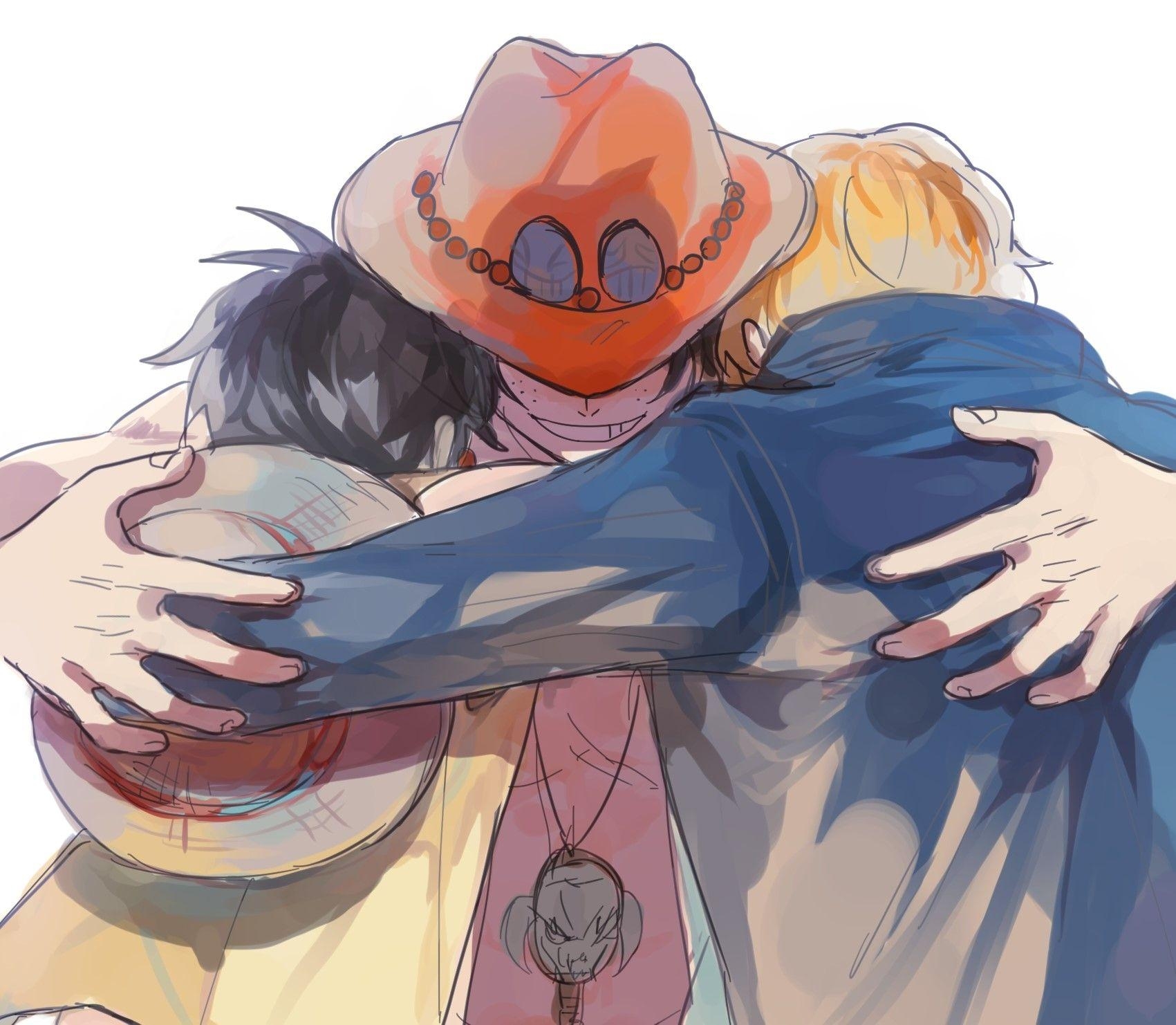 1710x1490 Luffy, Ace, Sabo Computer Wallpaper, Desktop Background, Desktop