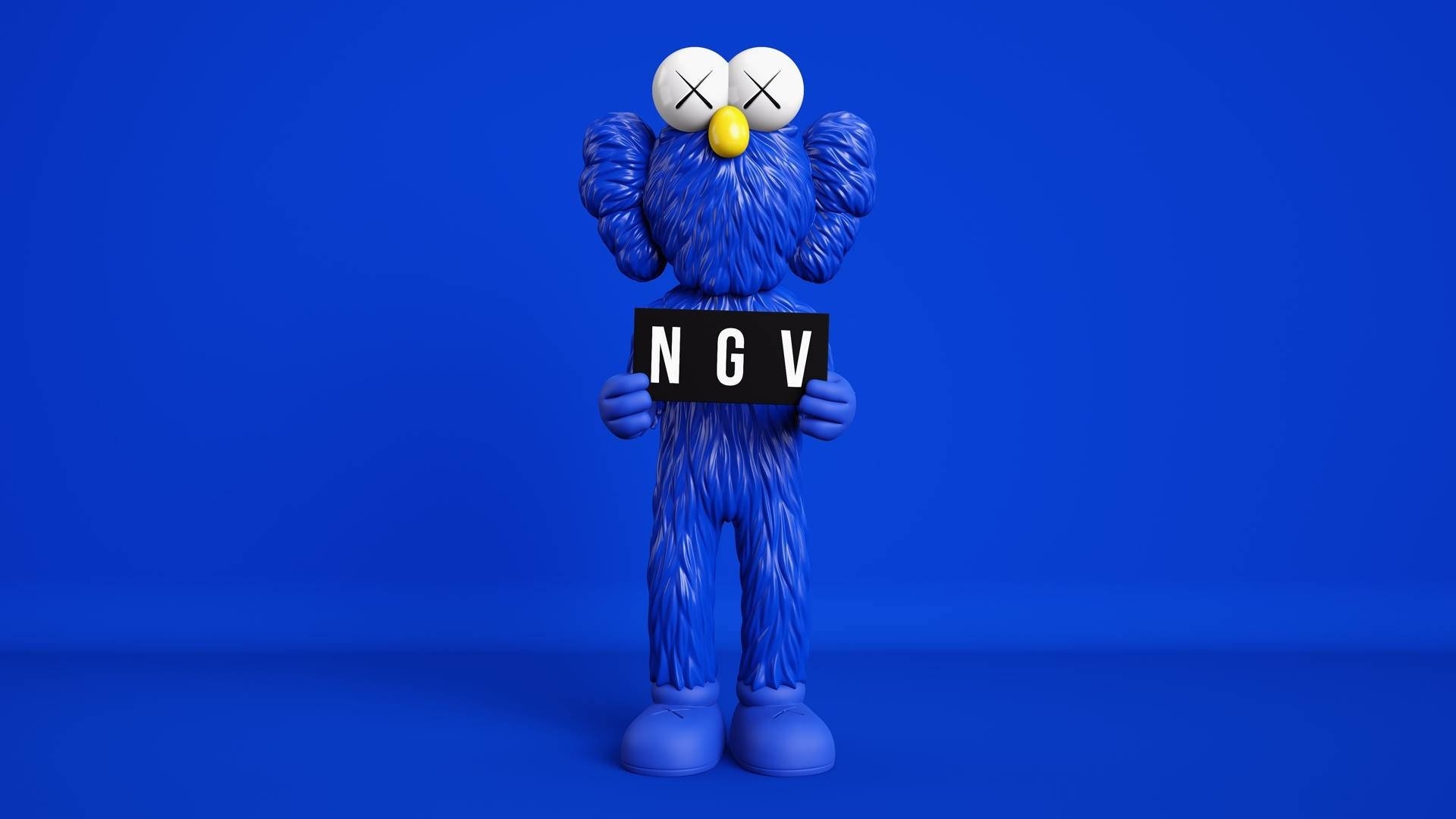 1920x1080 Download Kaws Blue BFF Wallpaper, Desktop