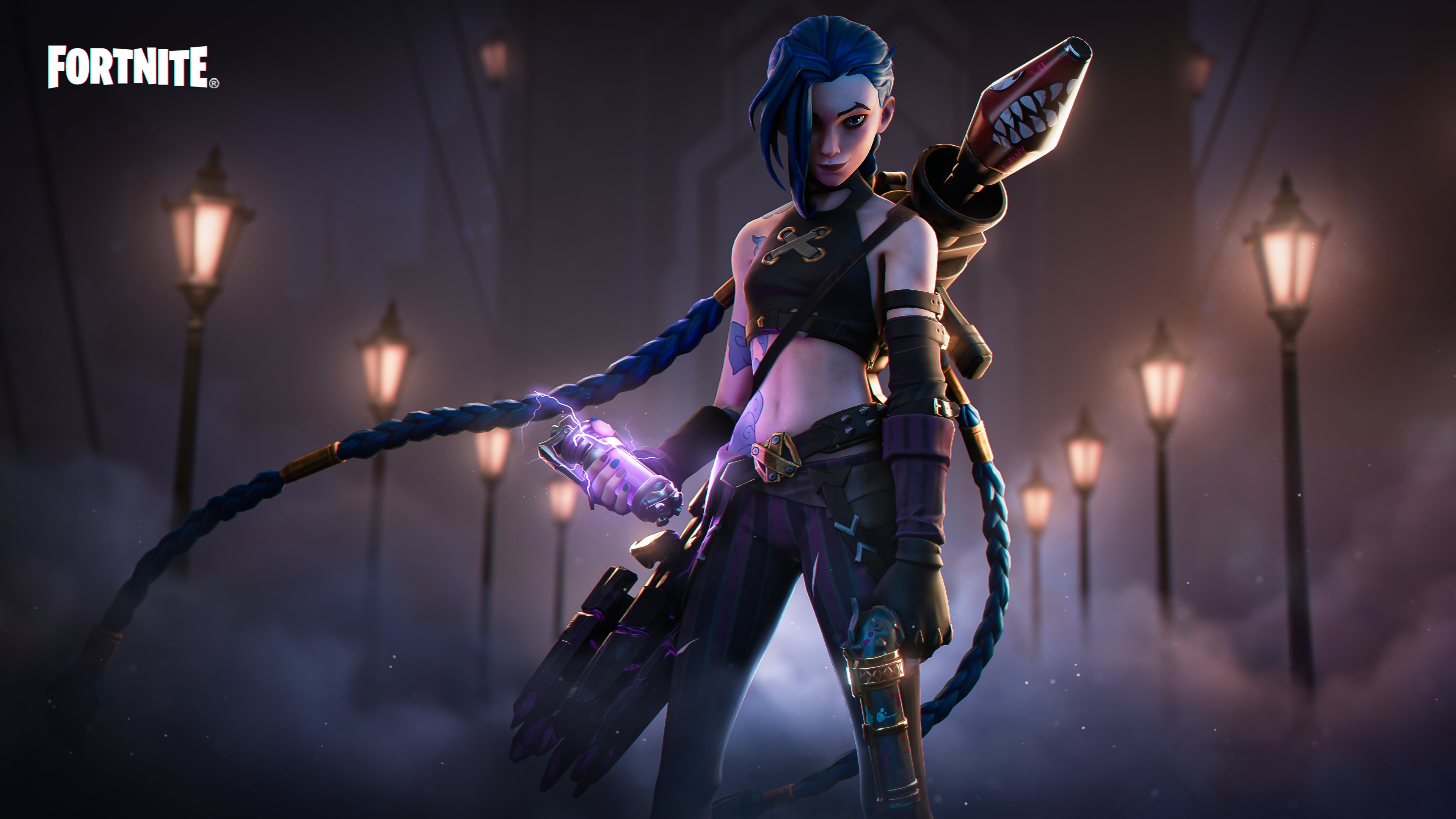 3840x2160 Arcane Jinx Fortnite wallpaper, Desktop