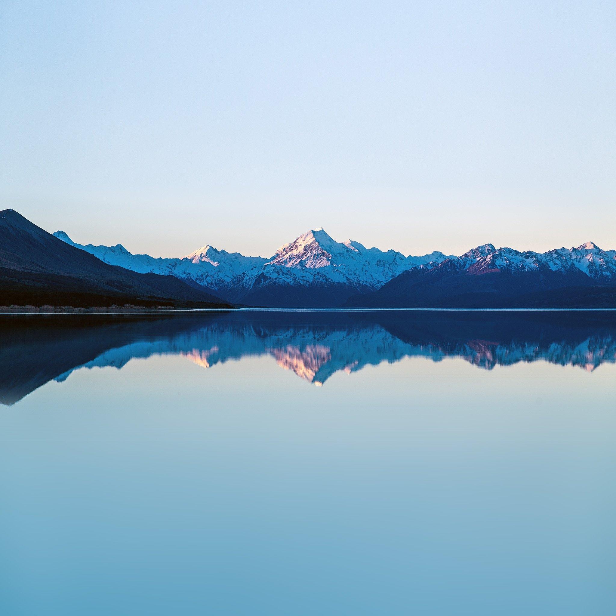 2050x2050 Reflection Lake Blue Mountain Water River Nature IPad Air Pro, Phone