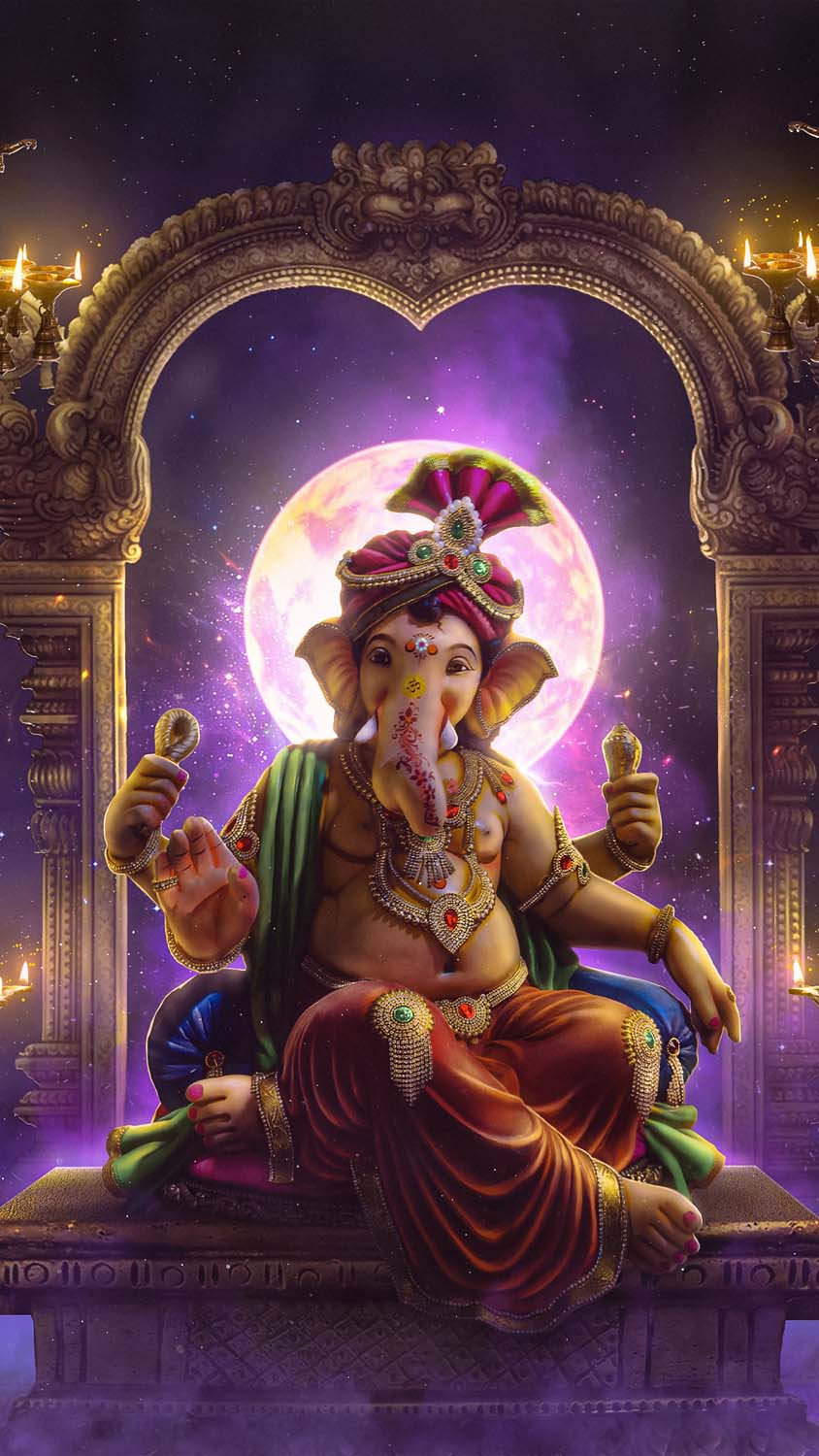 850x1500 Ganesha God IPhone Wallpaper HD Wallpaper, iPhone Wallpaper. Ganesha, Happy ganesh chaturthi image, Ganesha picture, Phone