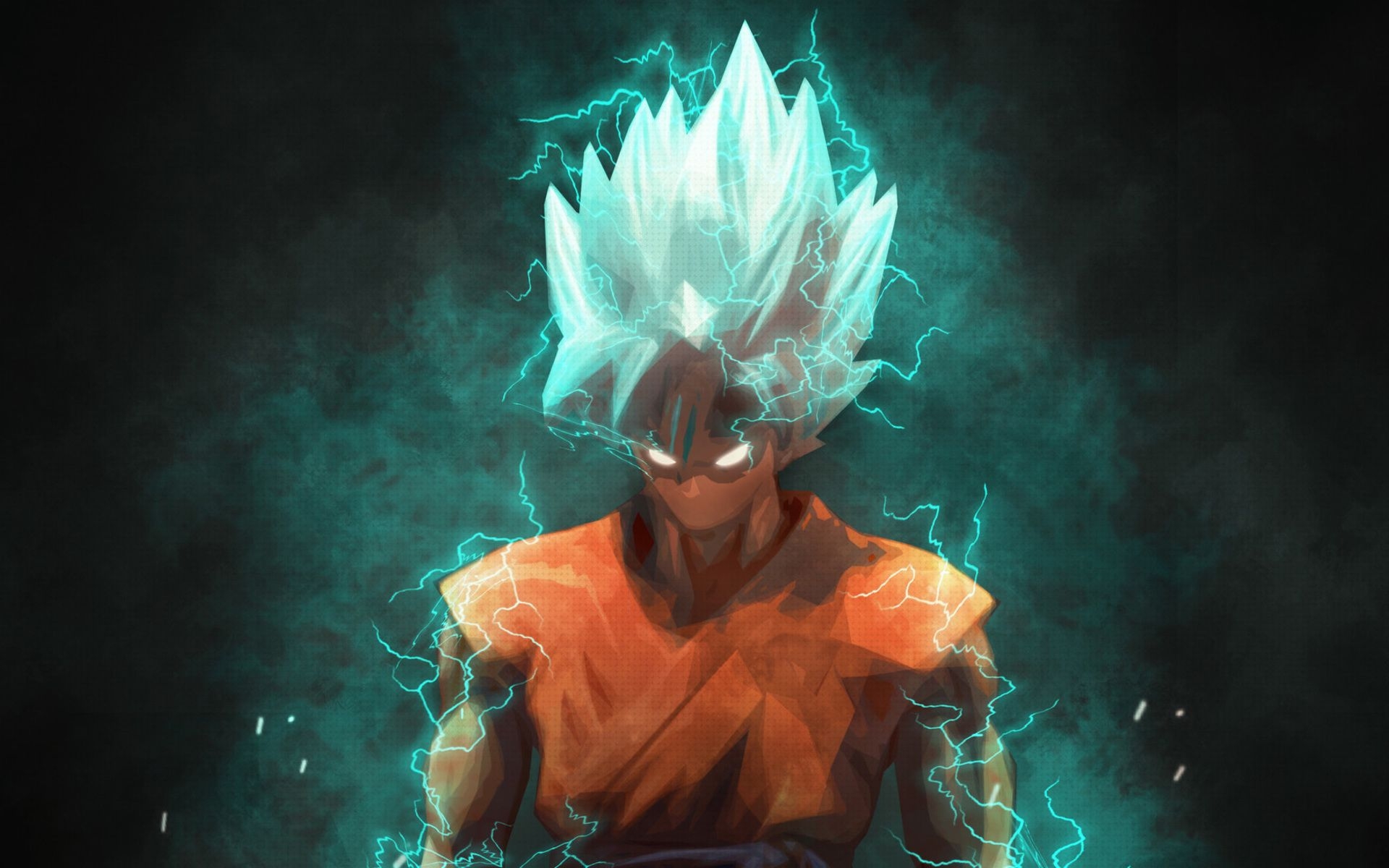 1920x1200 Blue Goku, Lightnings, Super Saiyan Blue, Darkness, Wallpaper HD 4k, Desktop