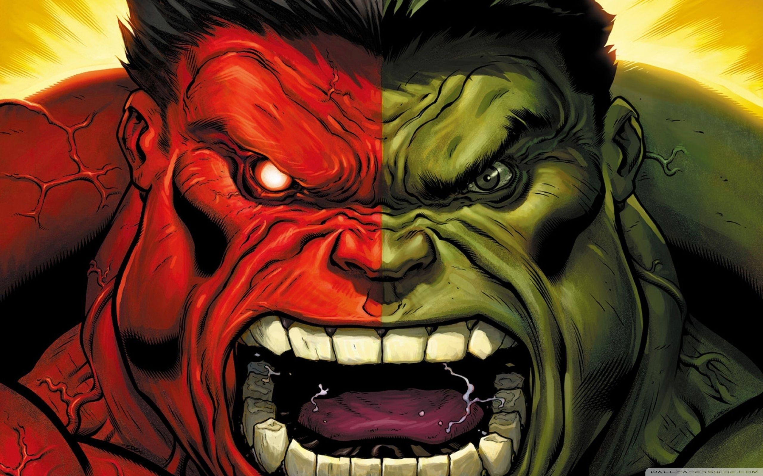 2560x1600 Red Hulk vs Green Hulk ❤ 4K HD Desktop Wallpaper for 4K Ultra HD TV, Desktop