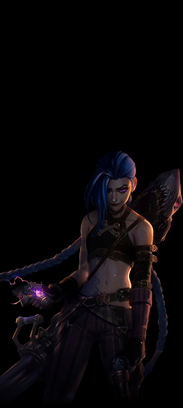 640x1430 Jinx OLED Wallpaper AOD [no Spoilers], Phone