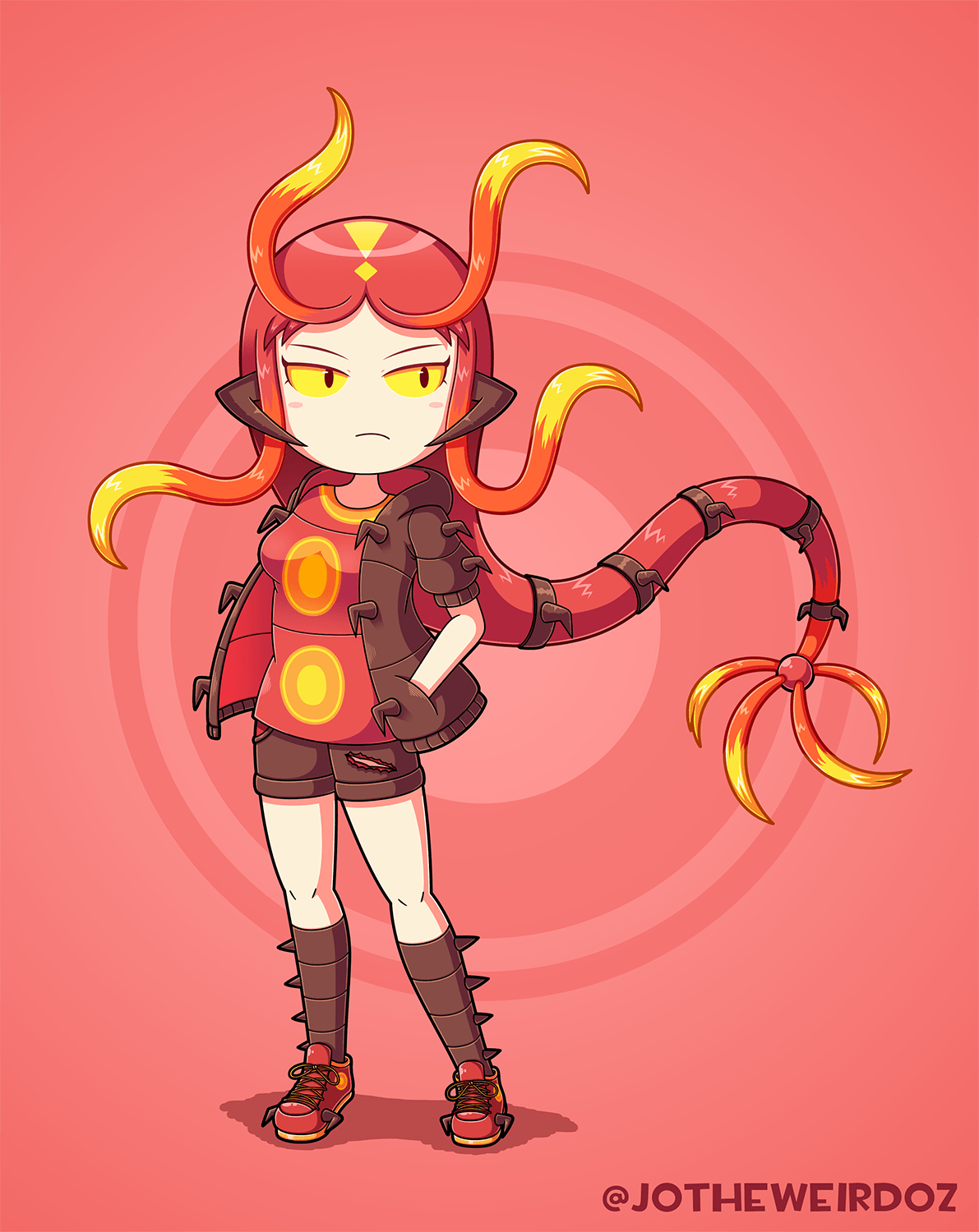 1200x1500 Centiskorch Gijinka by JoTheWeirdo on Newgrounds, Phone