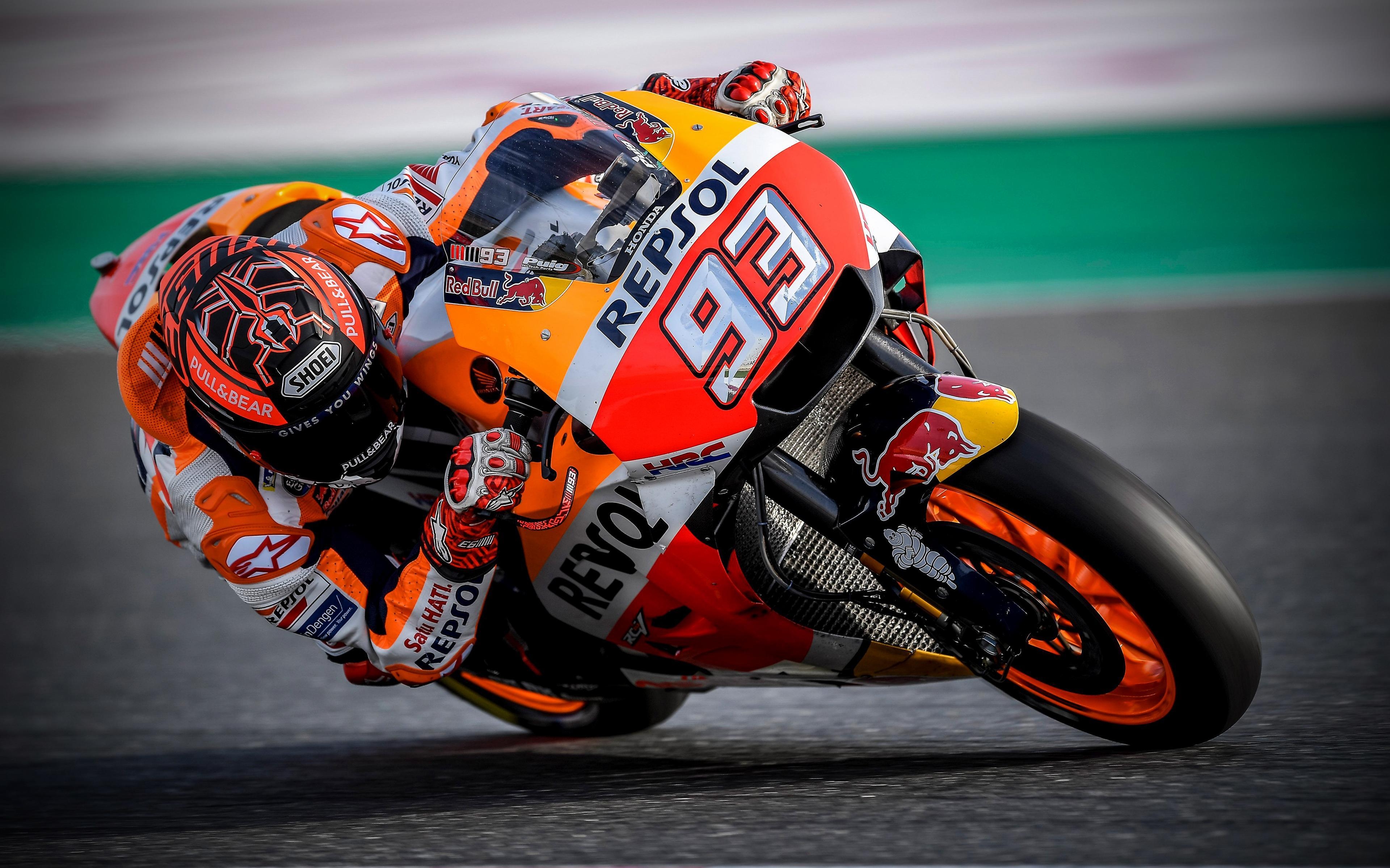 3840x2400 Download wallpaper Marc Marquez, 4k, Repsol Honda Team, MotoGP, Desktop