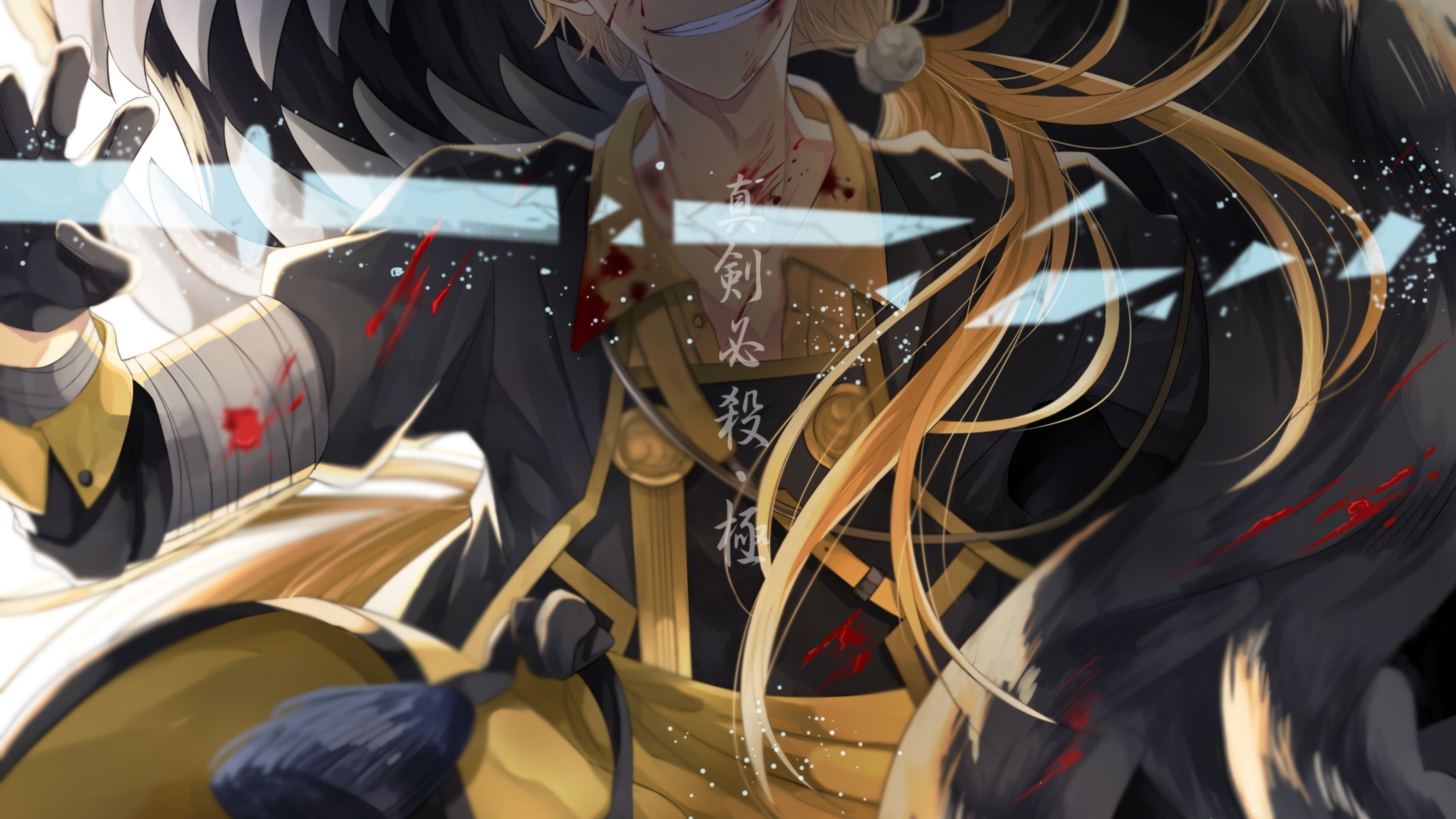 3840x2160 Download  Touken Ranbu, Shishiou, Dark Smiling, Psycho, Desktop