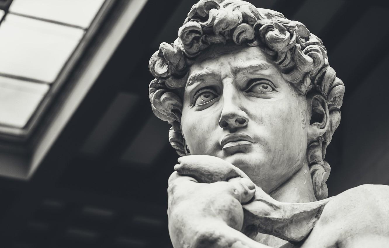 1340x850 Wallpaper Statue, Italy, Florence, Renaissance, Michelangelo, David, Renaissance, Renaissance, Michelangelo, marble statue image for desktop, section разное, Desktop