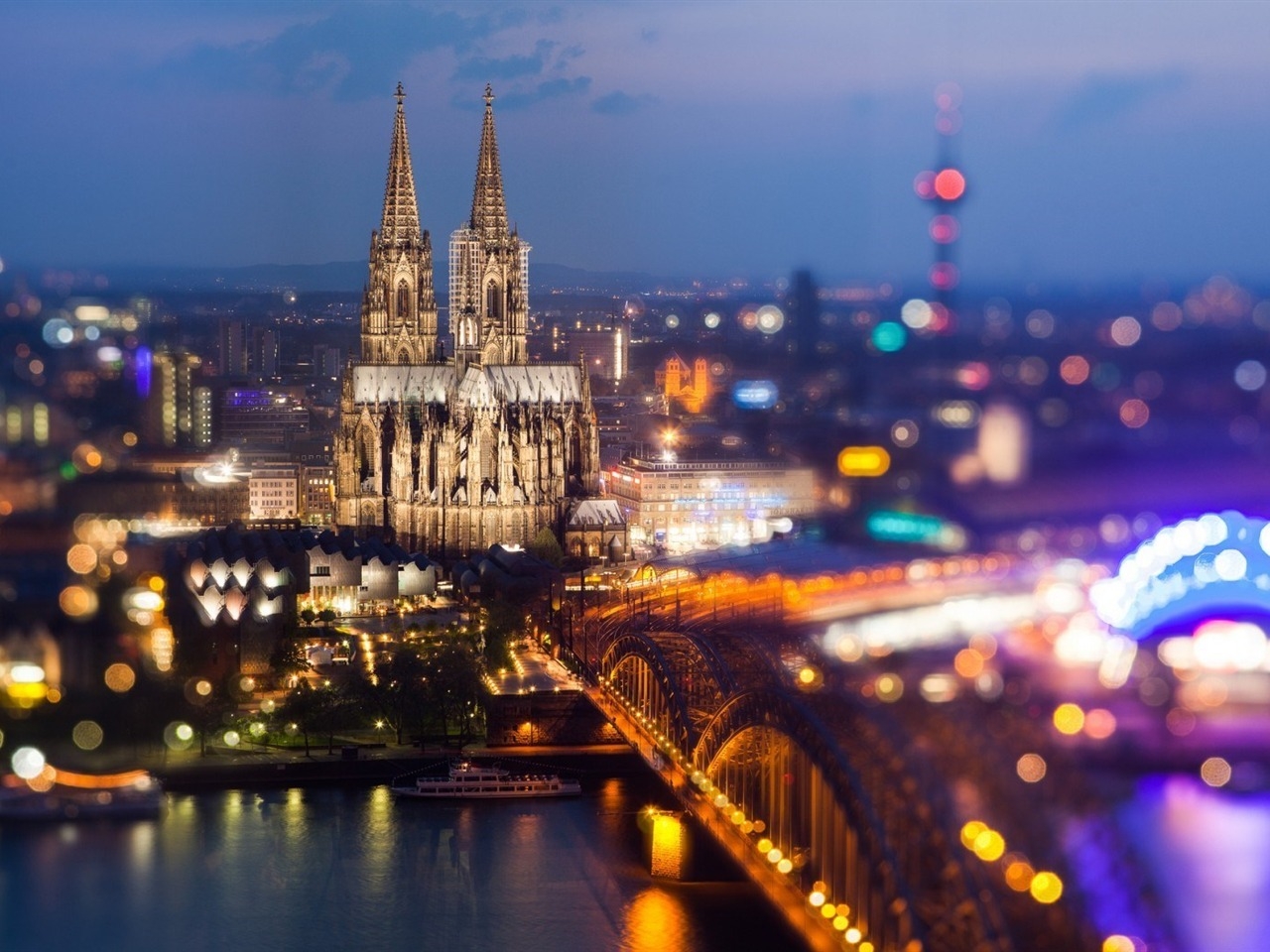 1280x960 Cologne Cathedral Hohenzollern Bridge City HD Wallpaper, Desktop