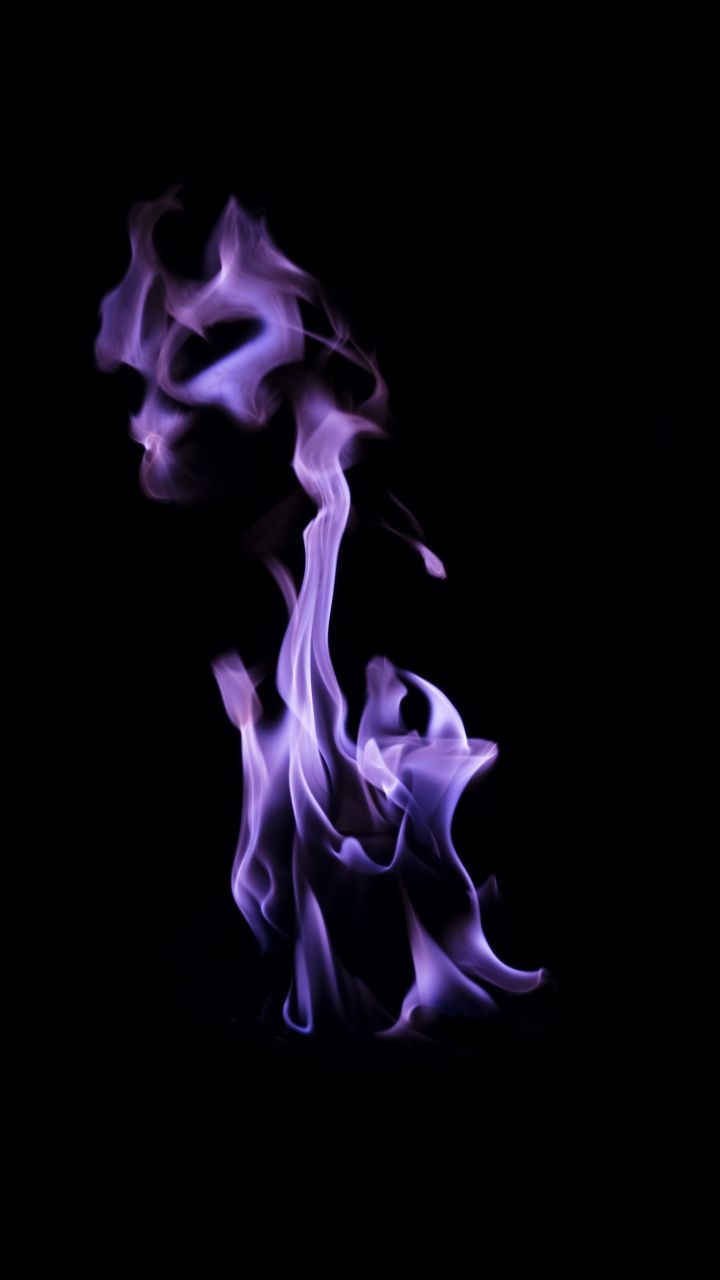 720x1280 Fire flame purple dark wallpaper, Phone