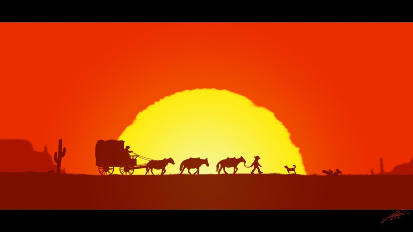 1600x900 Western Sunset by Deamonen on Wallpaper, Desktop