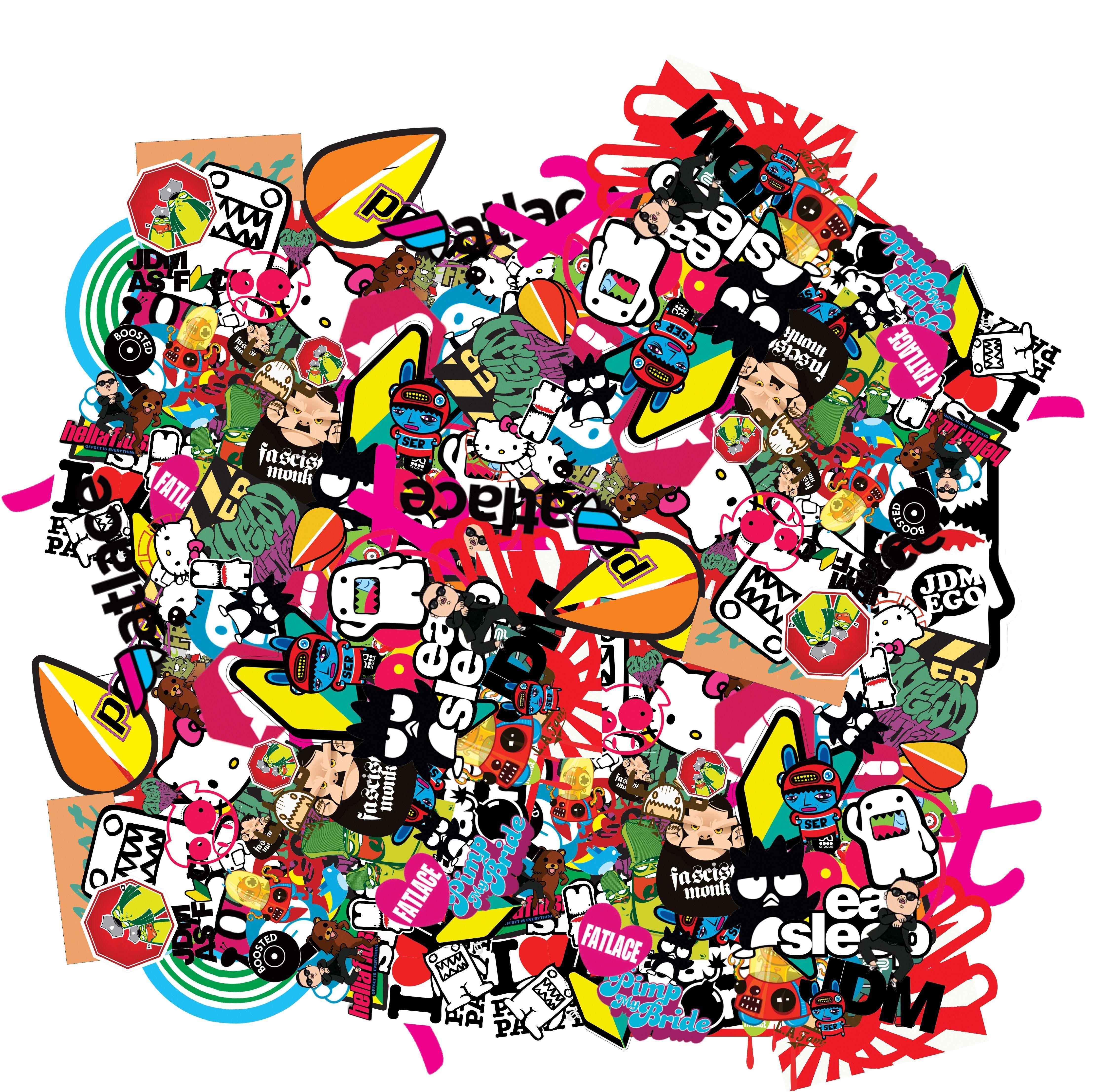 4500x4430 General  Sticker Bomb sticks bombs. Art, Desktop