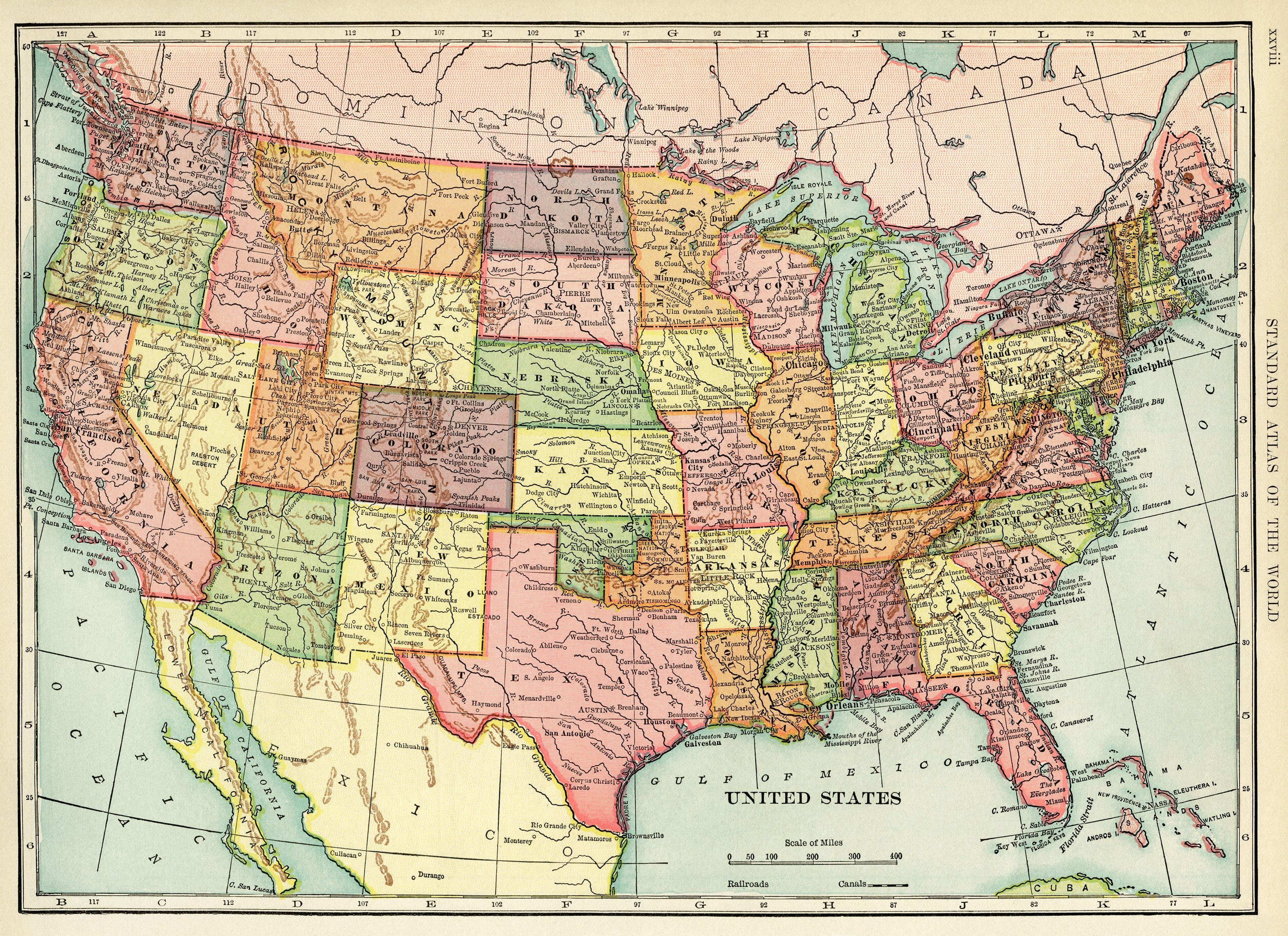 3300x2400 Antique Map of United States Free Image. Vintage usa map, Map, Desktop