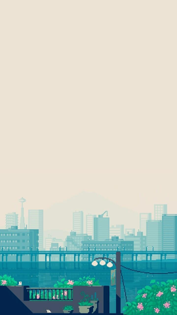 720x1280 Pixel Art Landscape Wallpaper for Android, Phone