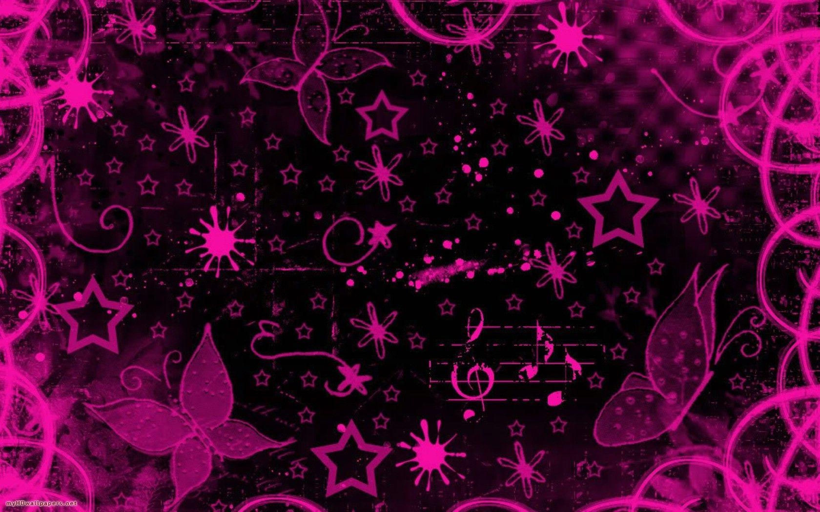 1680x1050 Pink and Black Wallpaper, Desktop