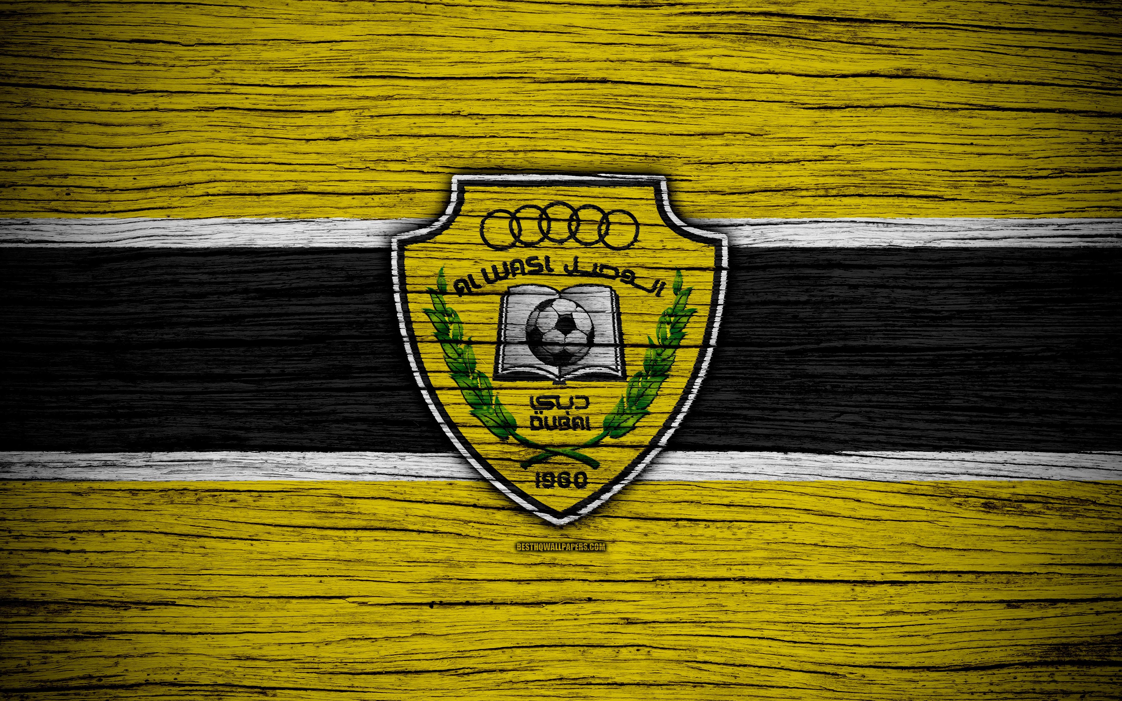 3840x2400 Download wallpaper Al Wasl FC, 4k, logo, UAE League, soccer, Desktop