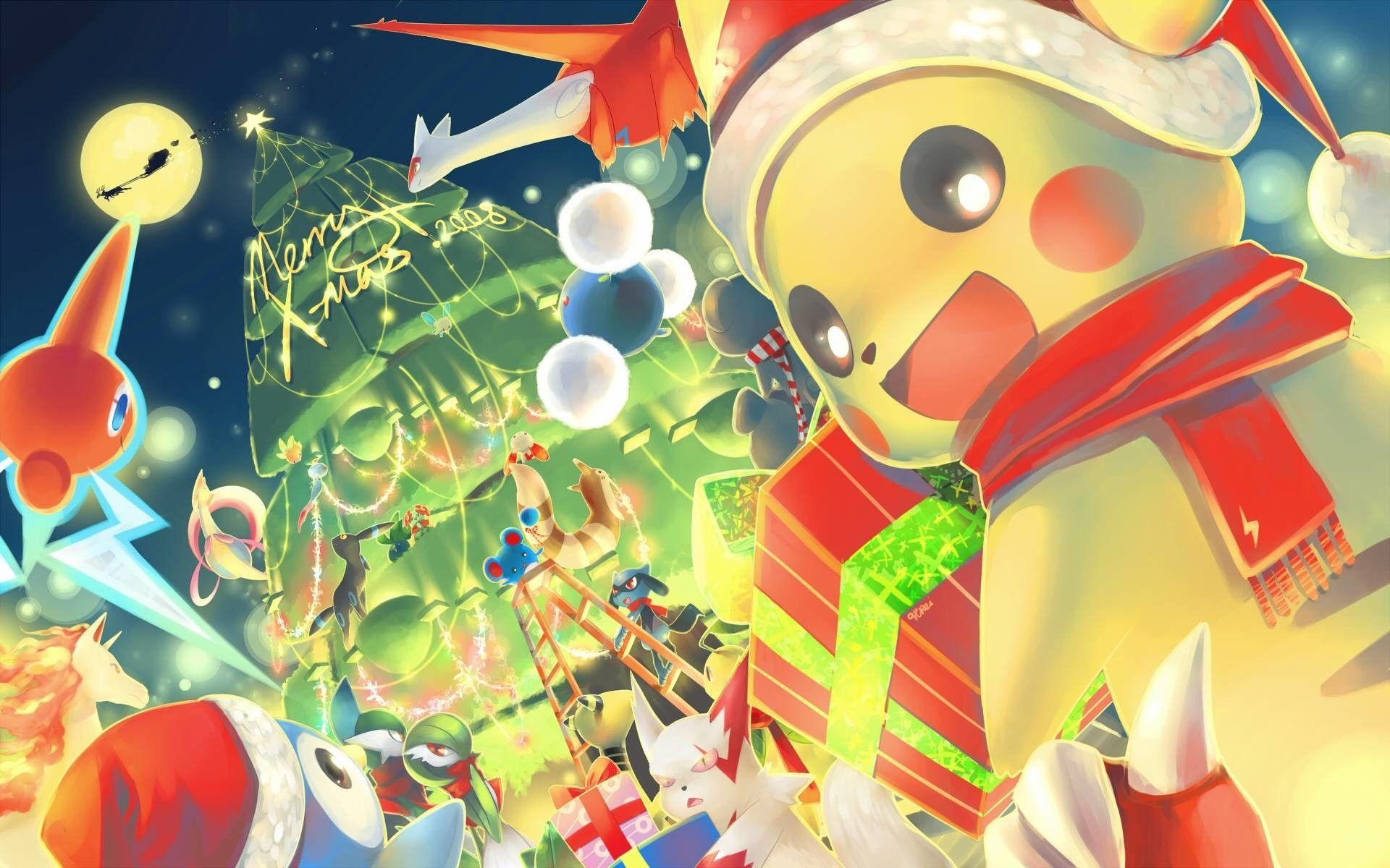 1920x1200 Pokemon Christmas Wallpaper, Desktop