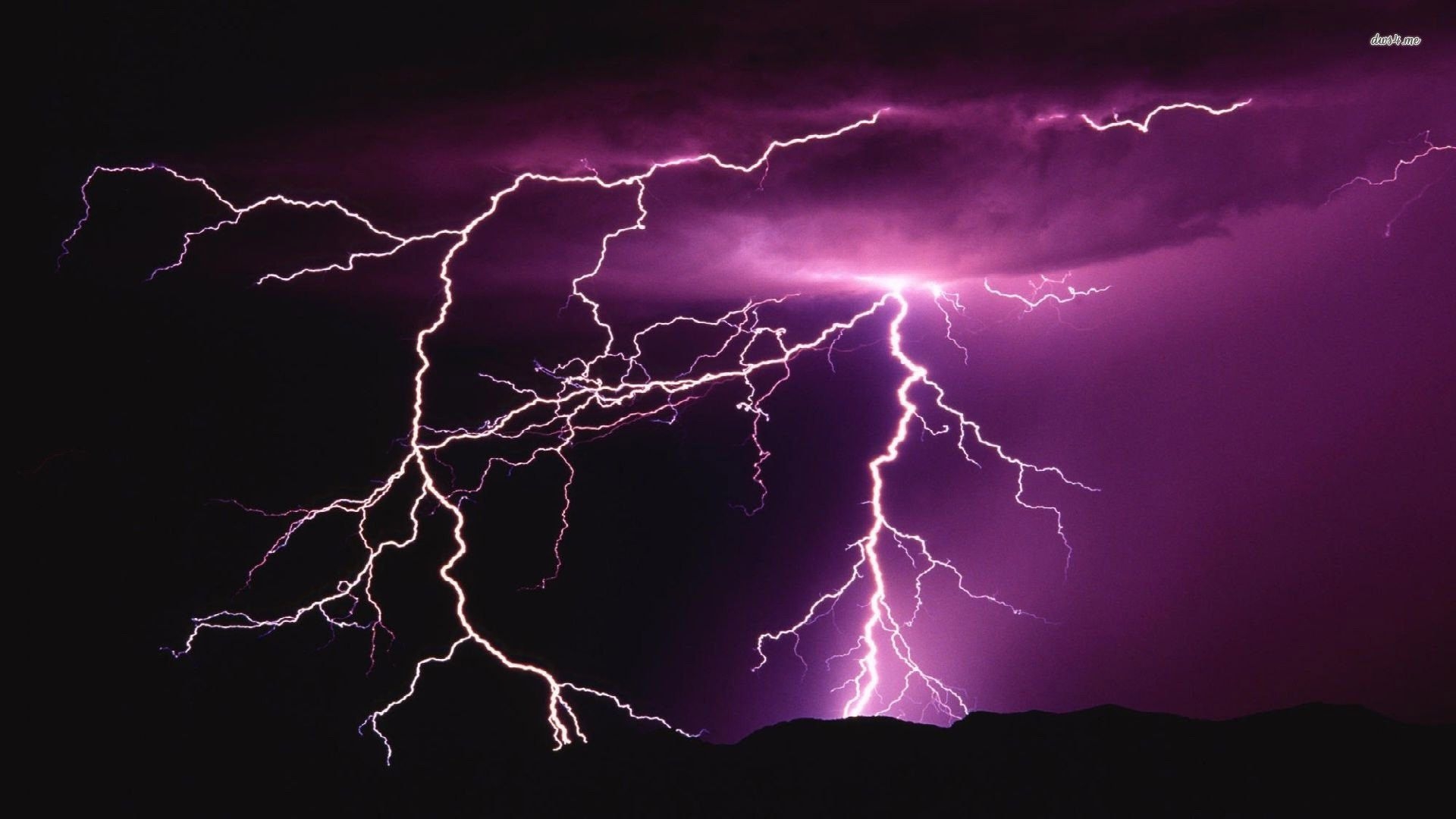 1920x1080 1080p Purple Lightning Wallpaper, Desktop