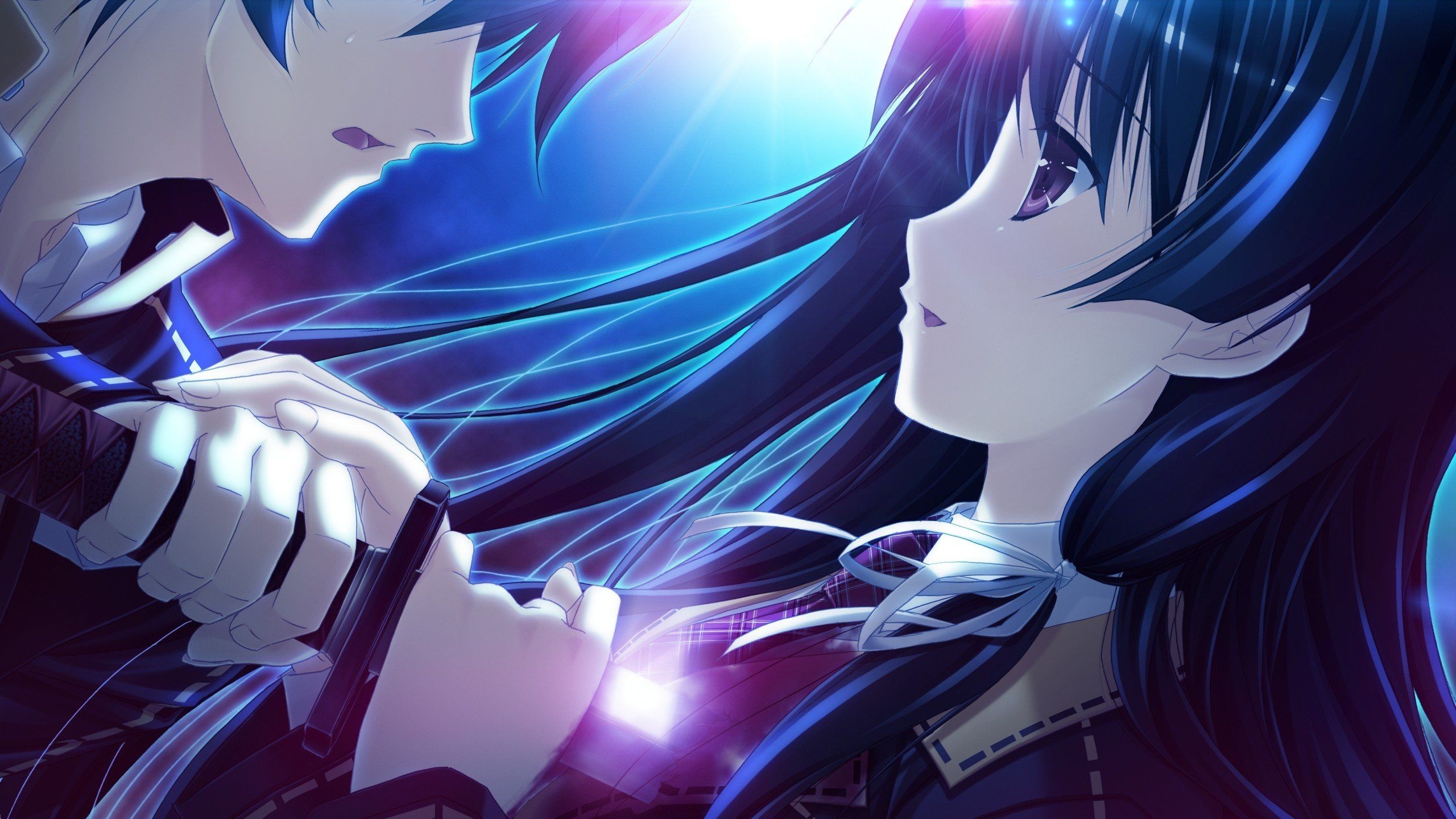 2560x1440 anime boys, Anime girls, Knife, Hearts Wallpaper HD / Desktop, Desktop